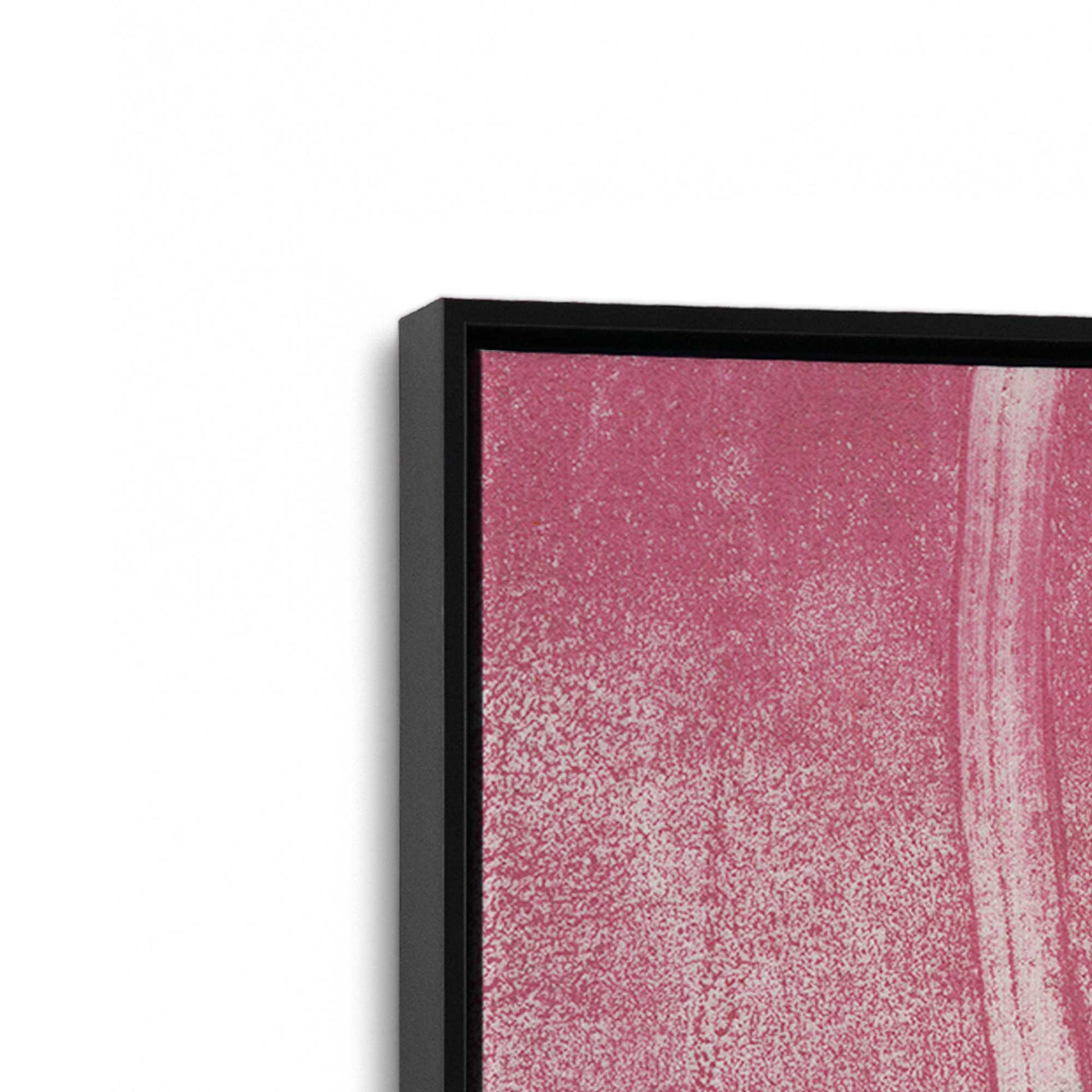 [Color:Satin Black], Picture of art in a Satin Black frame at an angle