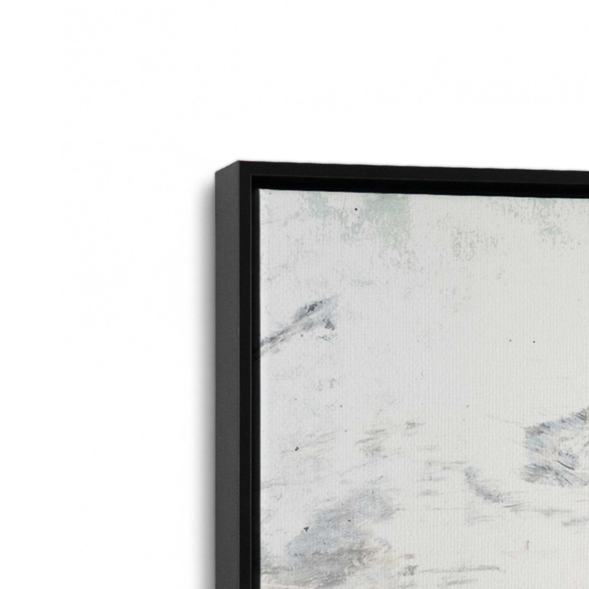 [Color:Satin Black], Picture of art in a Satin Black frame at an angle