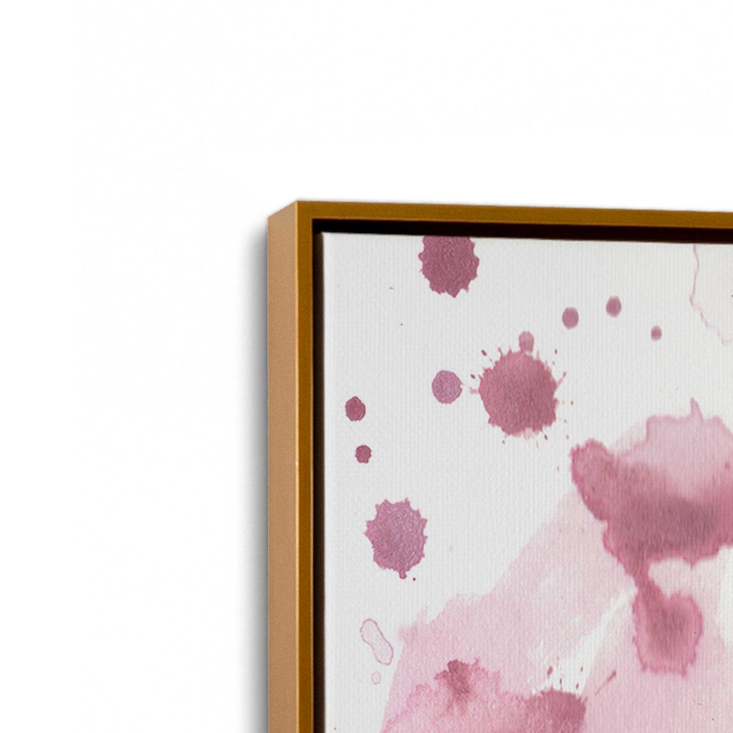 [Color:Polished Gold], Picture of art in a Polished Gold frame at an angle