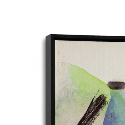 [Color:Satin Black], Picture of art in a Satin Black frame at an angle