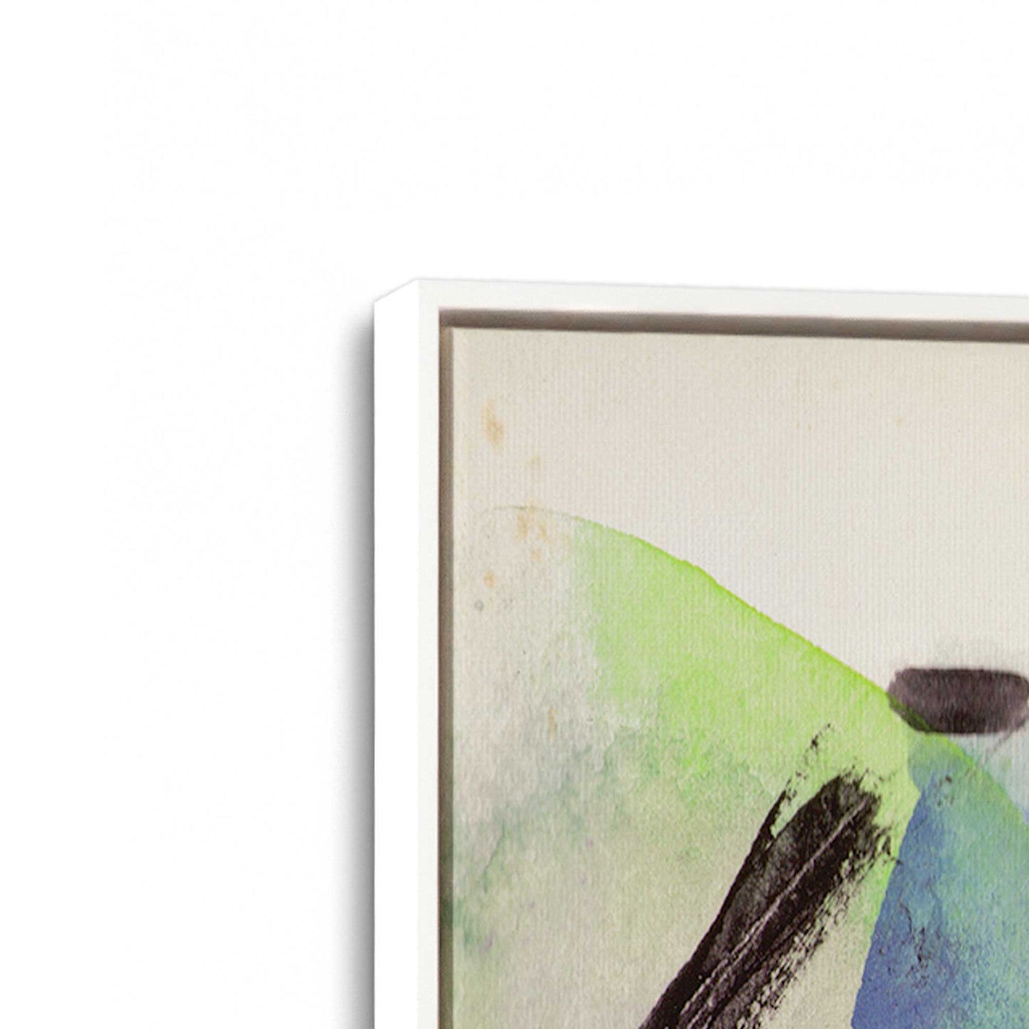 [Color:Opaque White], Picture of art in a White frame at an angle