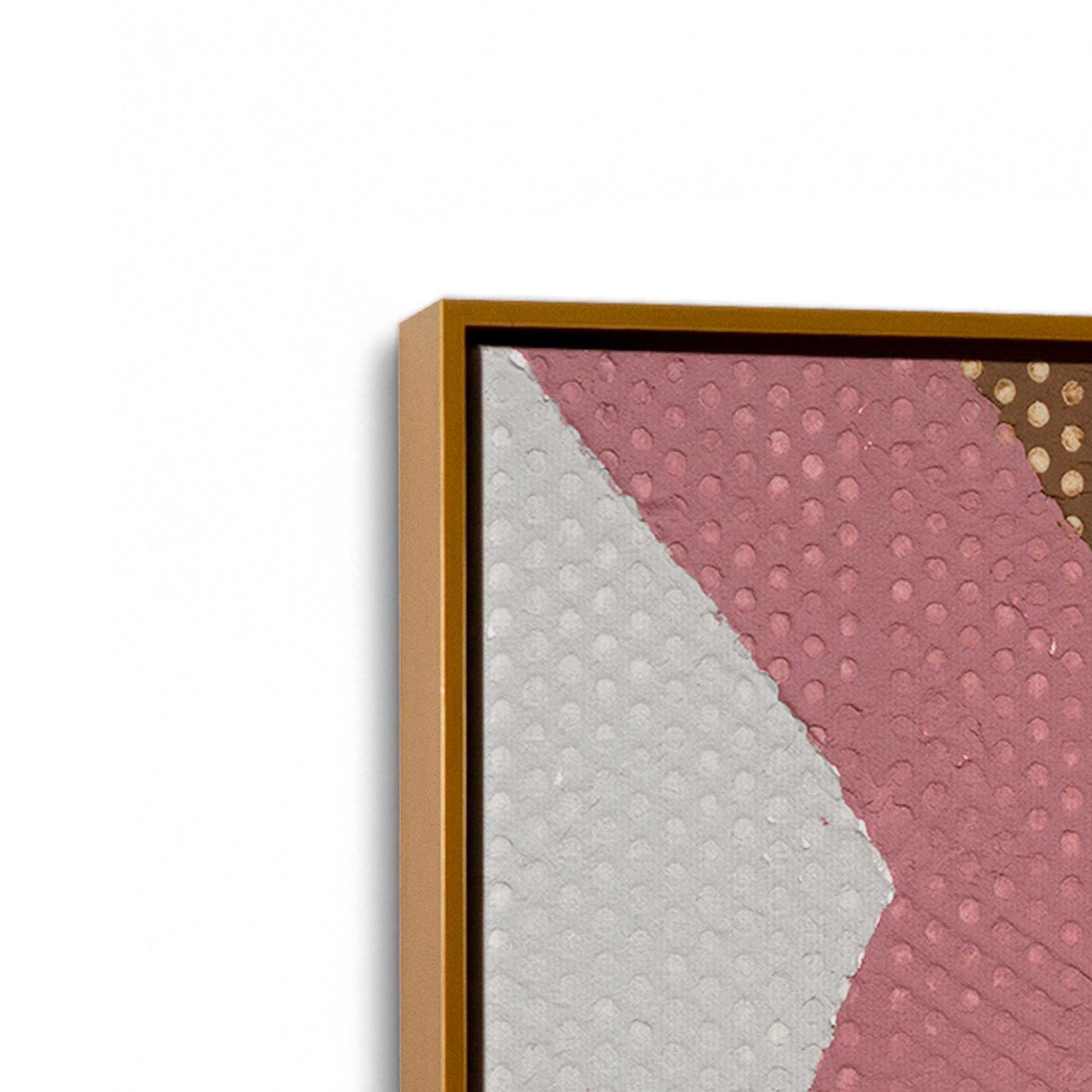 [Color:Polished Gold], Picture of art in a Polished Gold frame at an angle