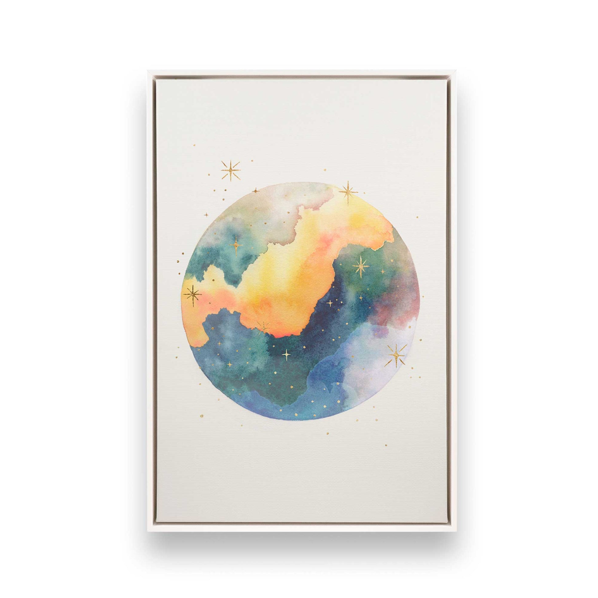 [Color:Opaque White], Picture of art in a White frame
