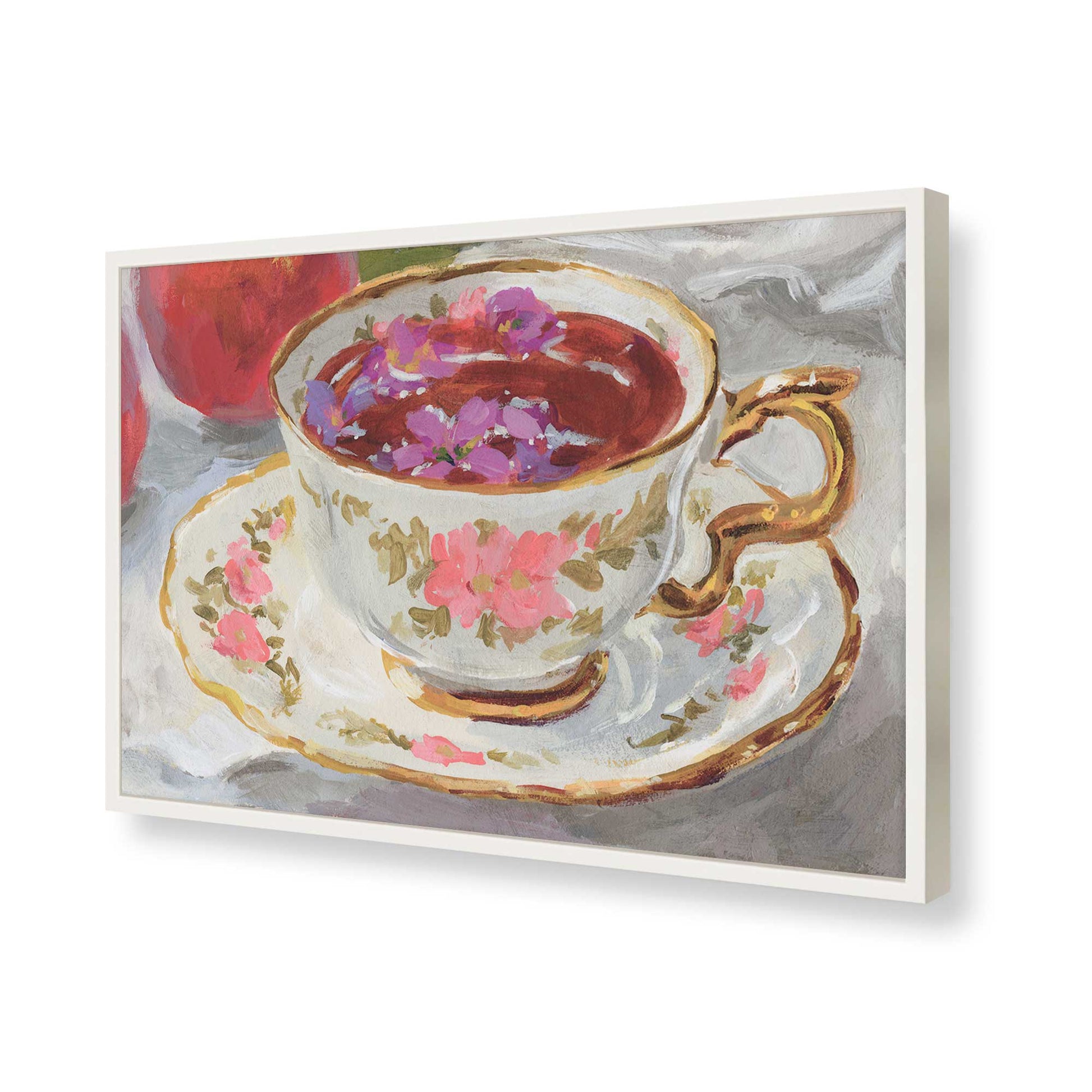 [Color:Opaque White], Picture of art in a Opaque White frame of the corner