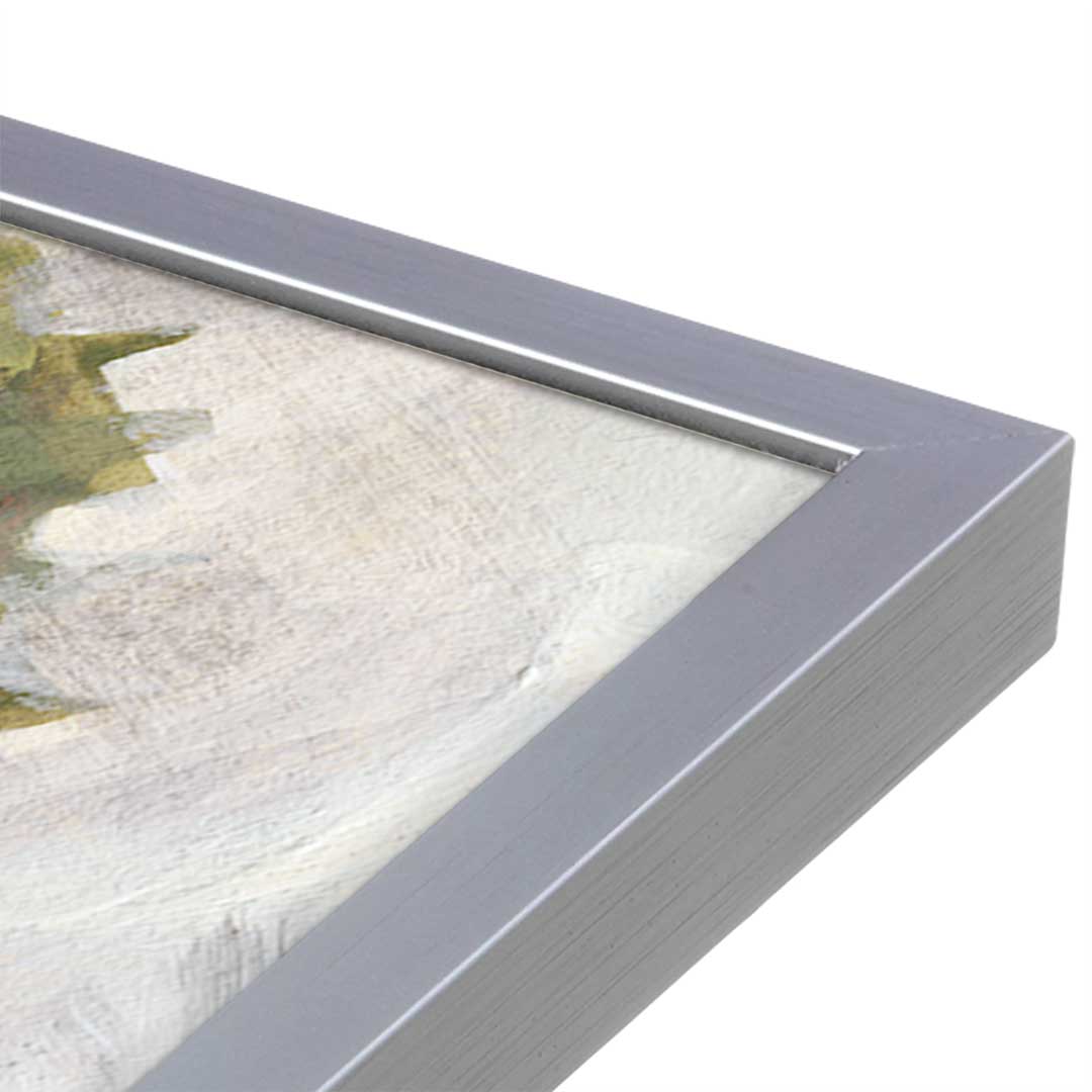 [Color:Polished Chrome], Picture of art in a Polished Chrome frame at an angle
