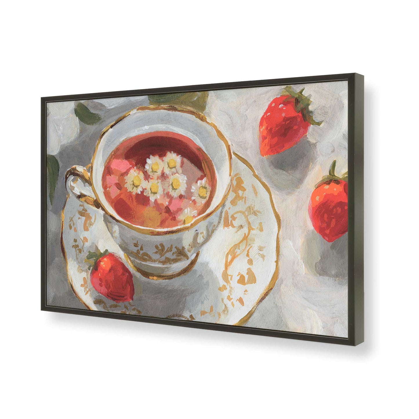 [Color:Satin Black], Picture of art in a Satin Black frame of the corner