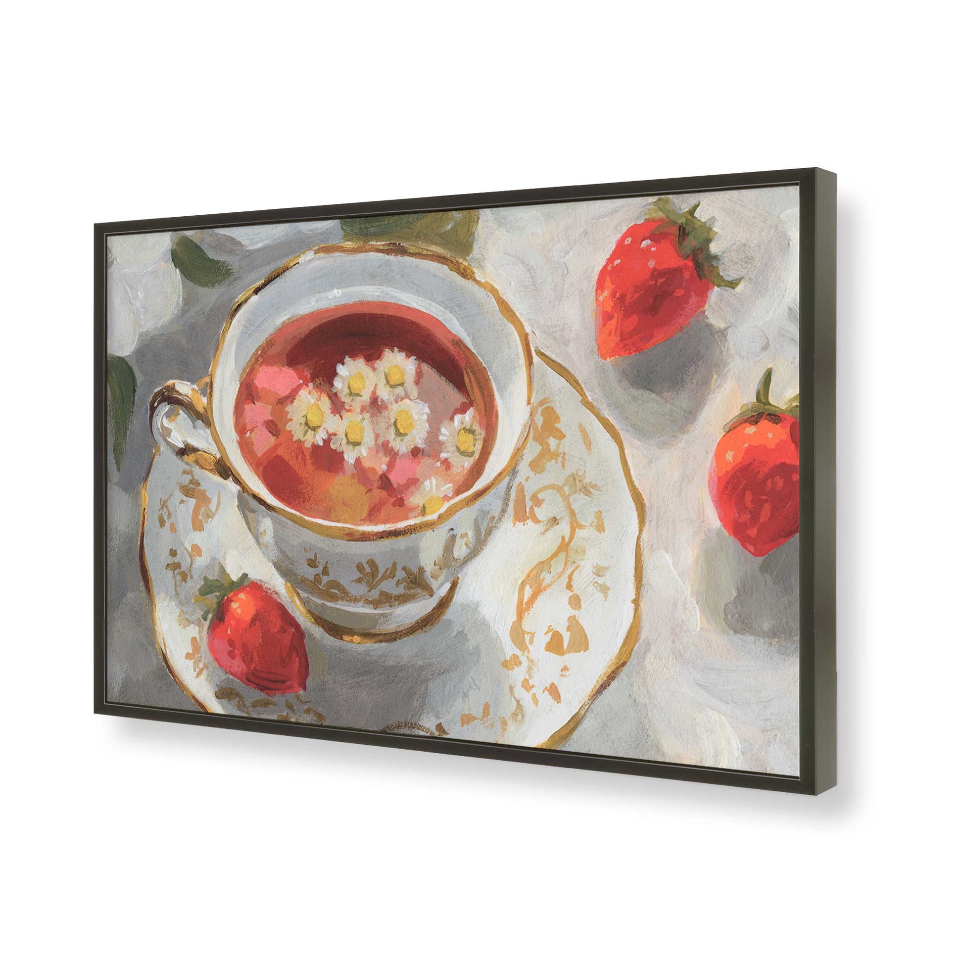 [Color:Satin Black], Picture of art in a Satin Black frame of the corner