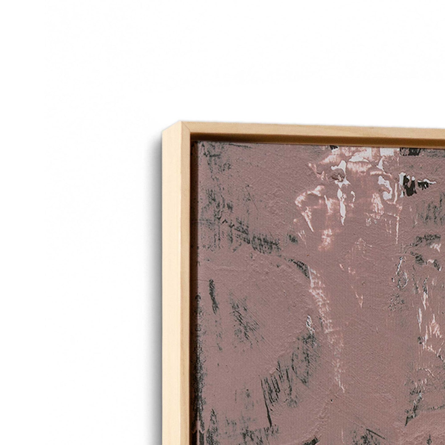 [Color:American Maple], Picture of art in a American Maple frame at an angle