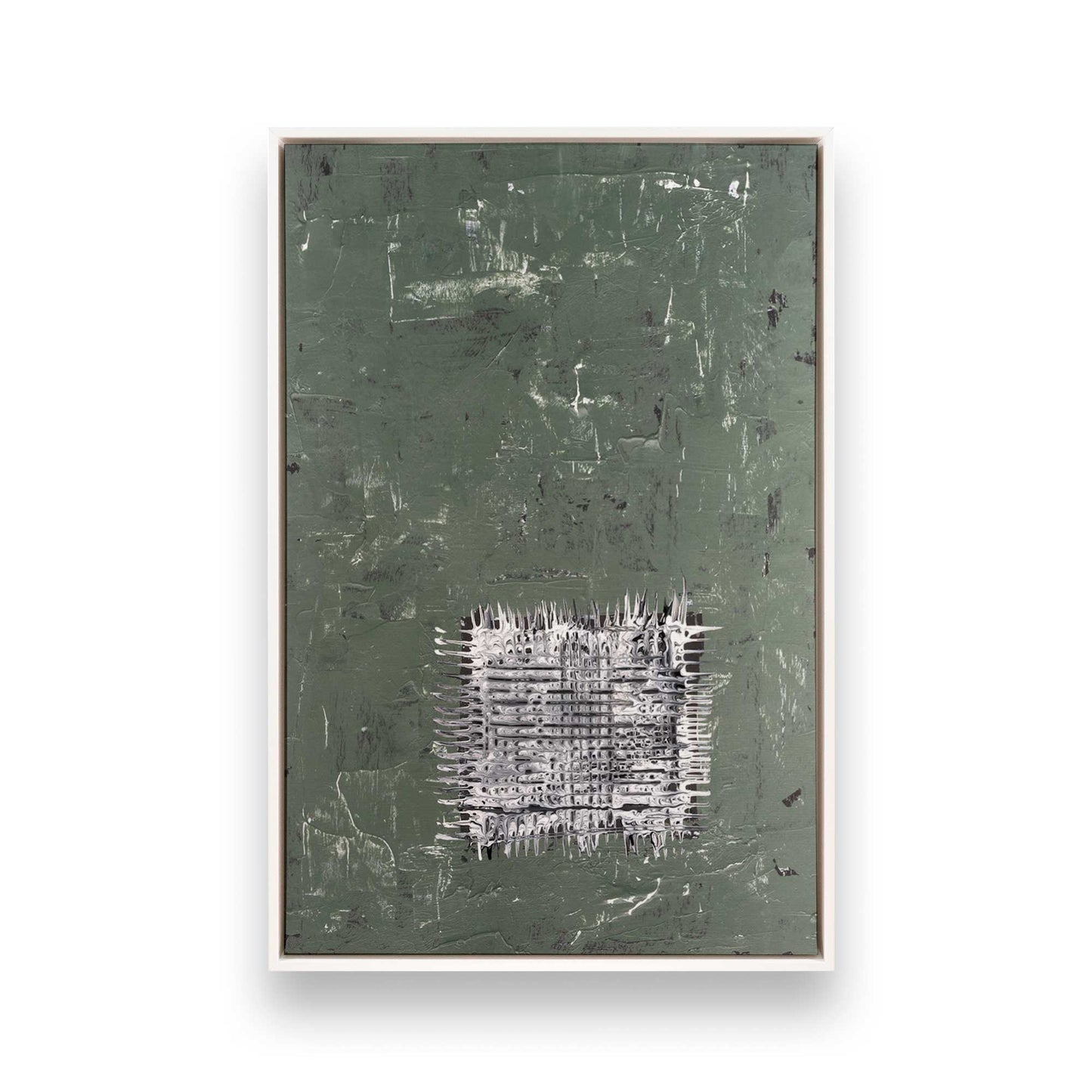 [Color:Opaque White], Picture of art in a White frame