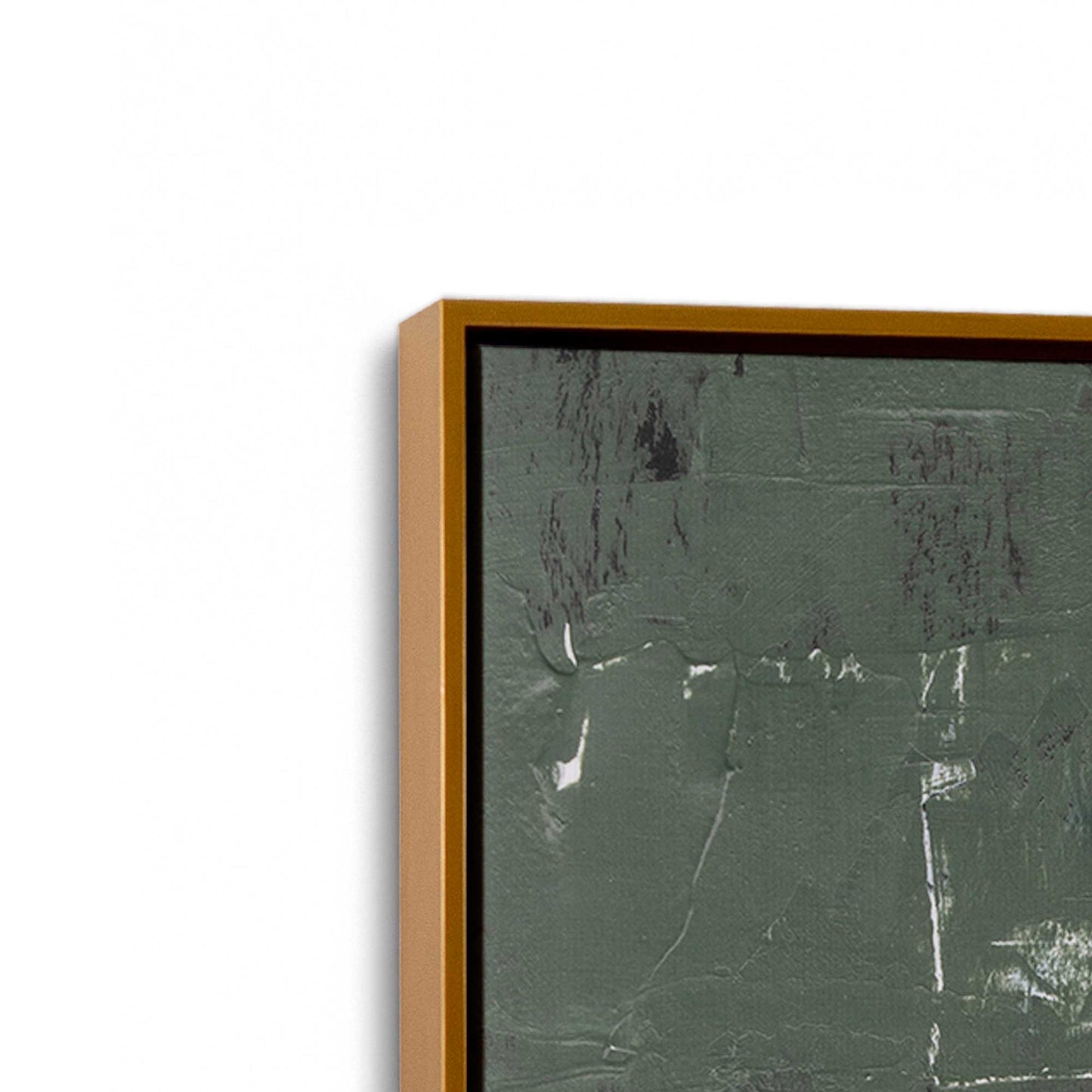 [Color:Polished Gold], Picture of art in a Polished Gold frame at an angle