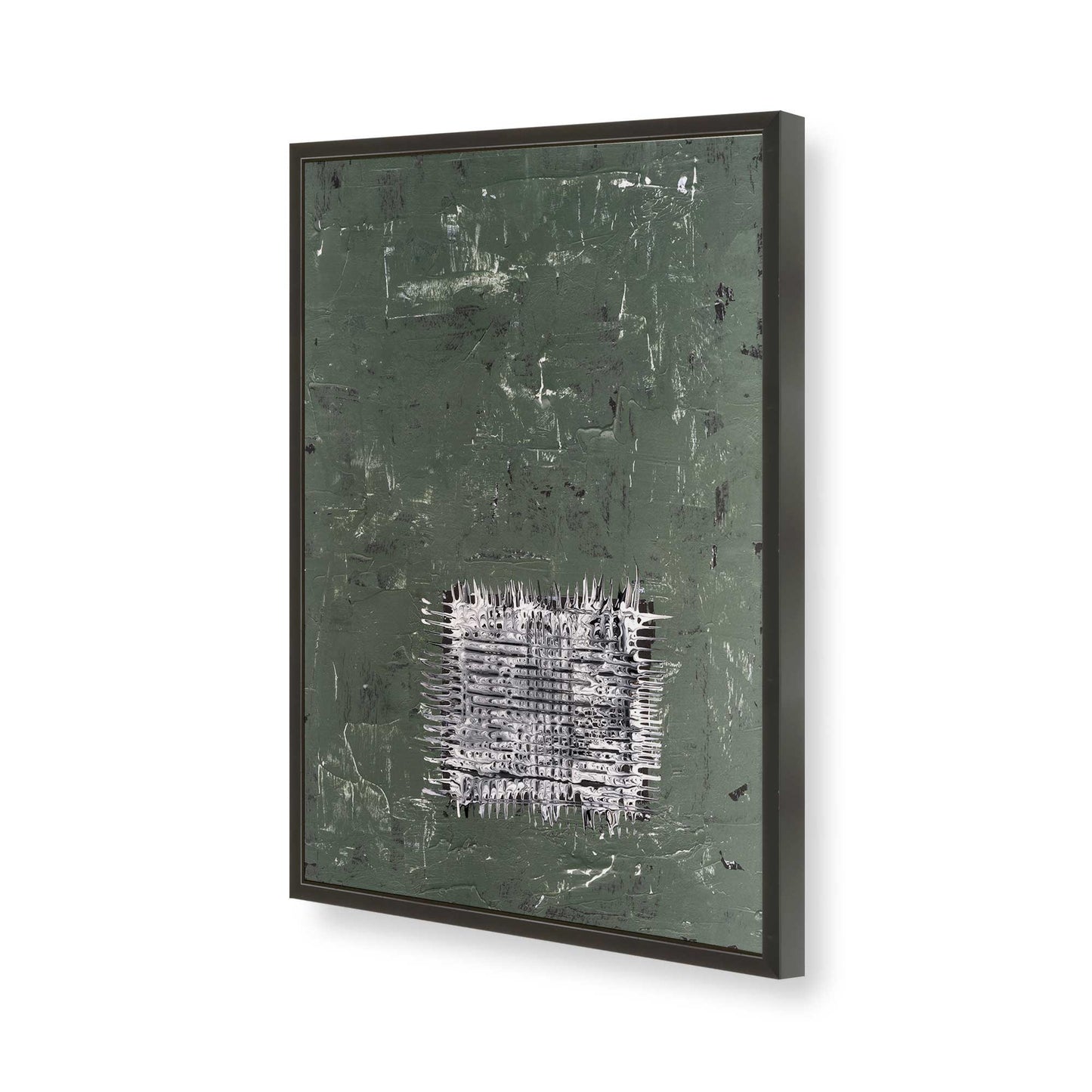 [Color:Satin Black], Picture of art in a Satin Black frame of the corner