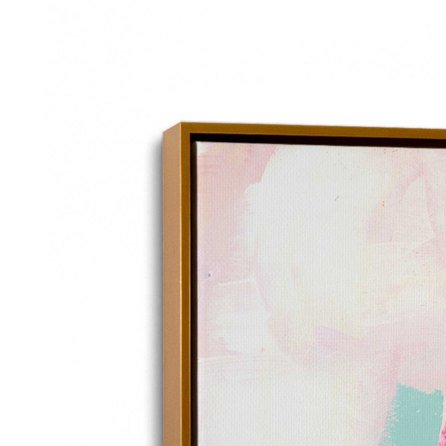 [Color:Polished Gold], Picture of art in a Polished Gold frame at an angle