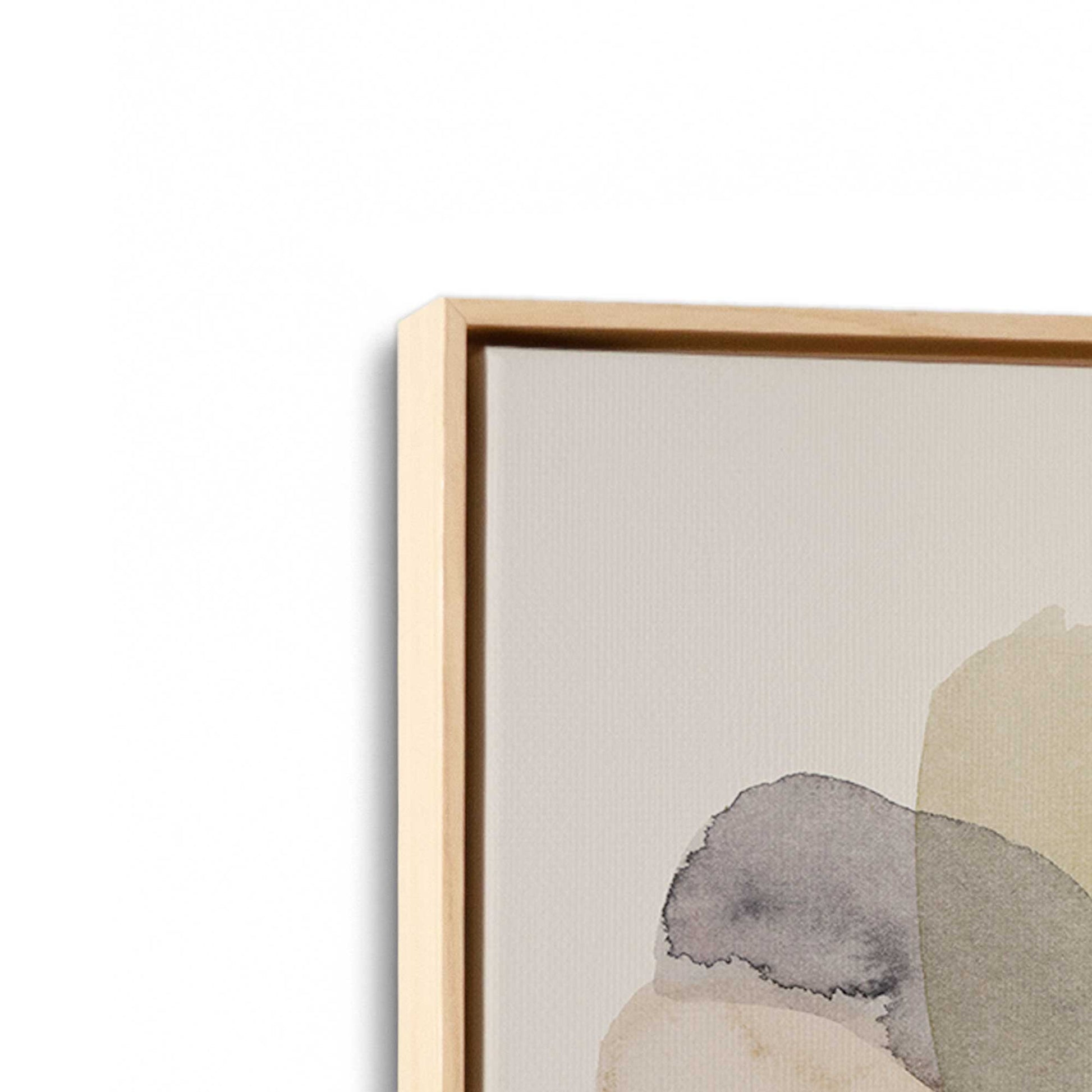 [Color:American Maple], Picture of art in a American Maple frame at an angle