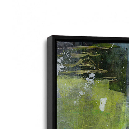 [Color:Satin Black], Picture of art in a Satin Black frame at an angle