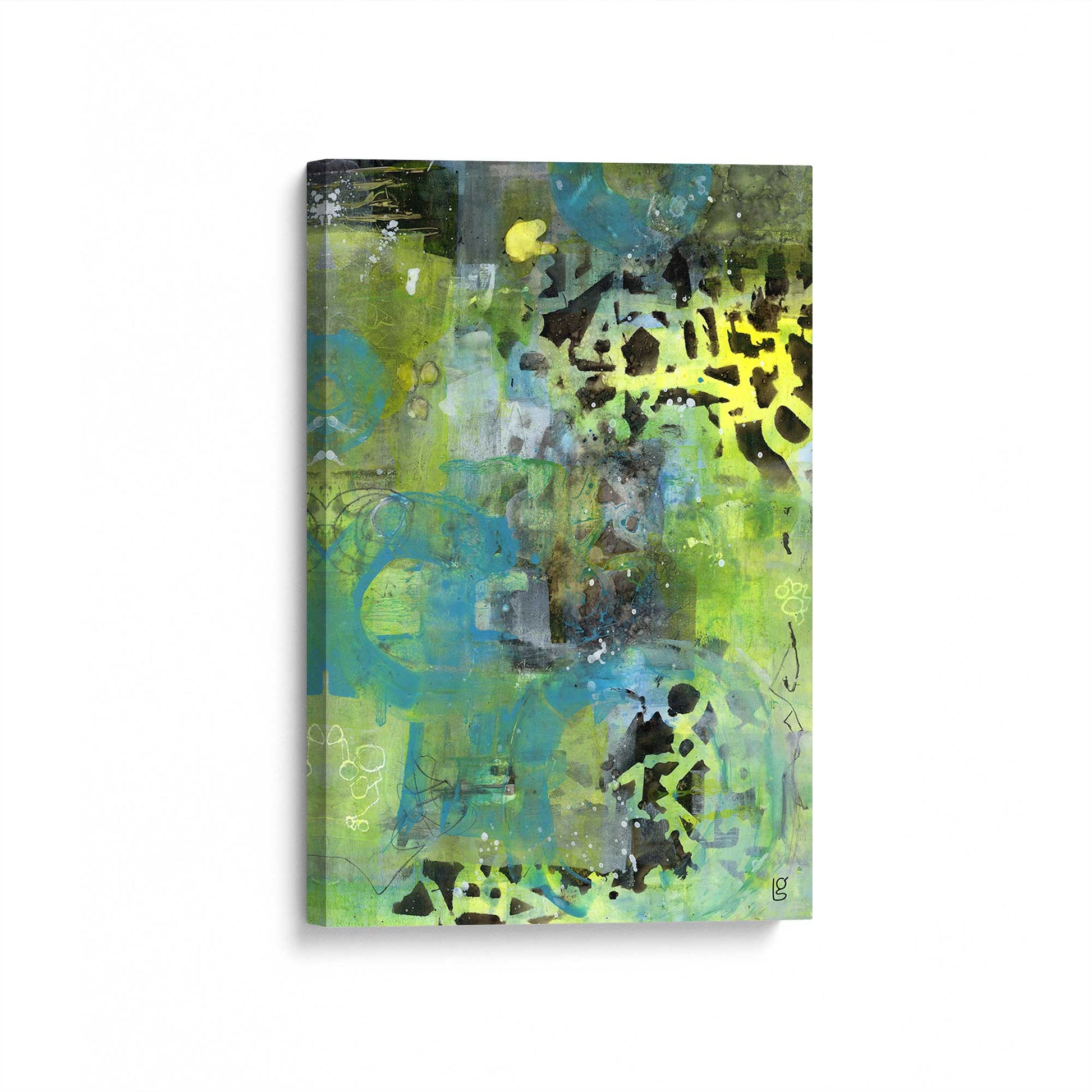 [Color:Stretched Canvas], Picture of art at an angle