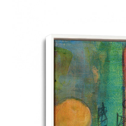 [Color:Opaque White], Picture of art in a White frame at an angle