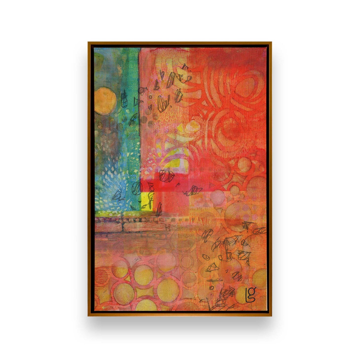 [Color:Polished Gold], Picture of art in a Polished Gold frame