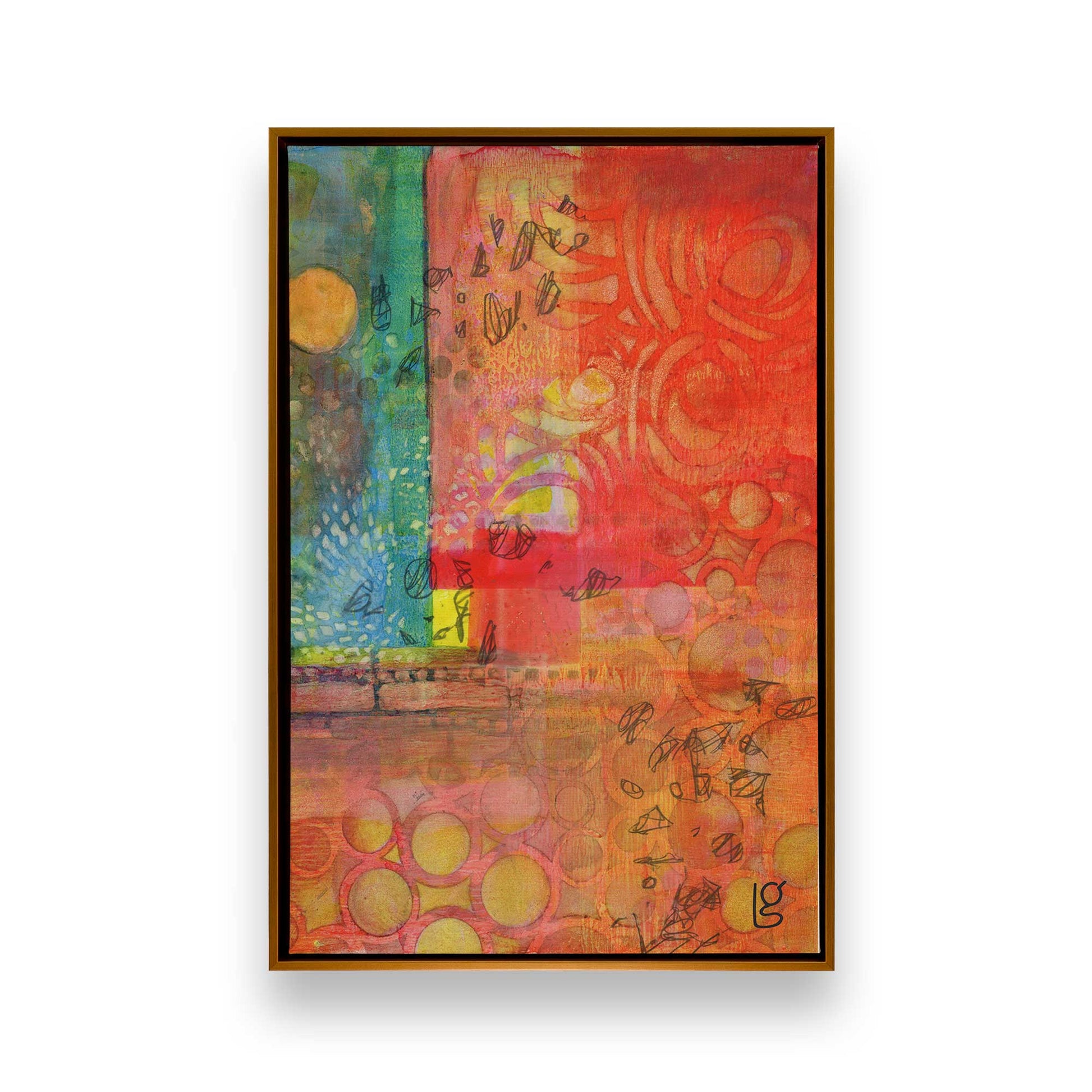 [Color:Polished Gold], Picture of art in a Polished Gold frame