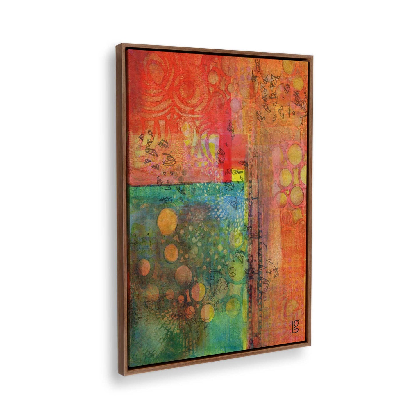 [Color:Walnut], Picture of the corner of the art