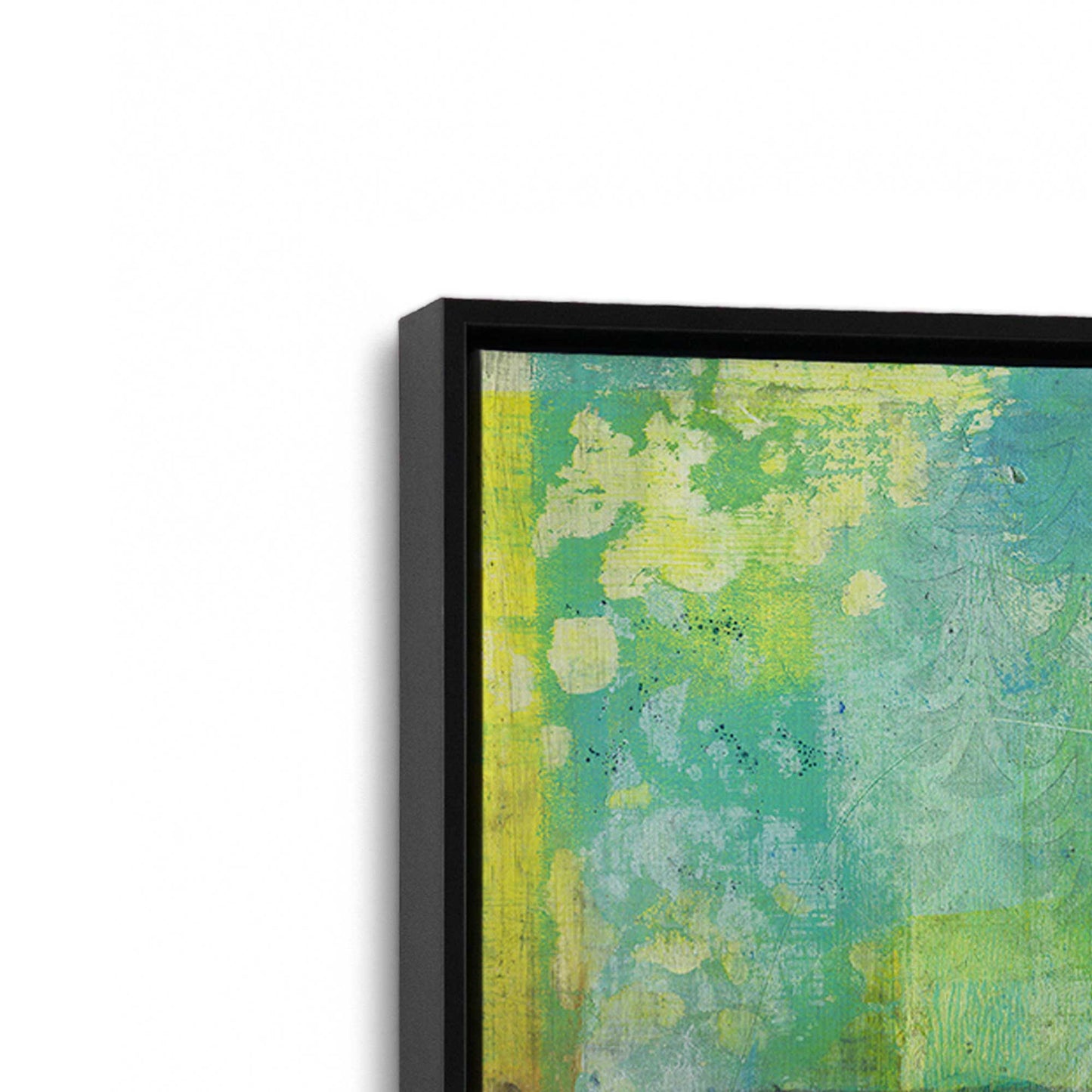 [Color:Satin Black], Picture of art in a Satin Black frame at an angle