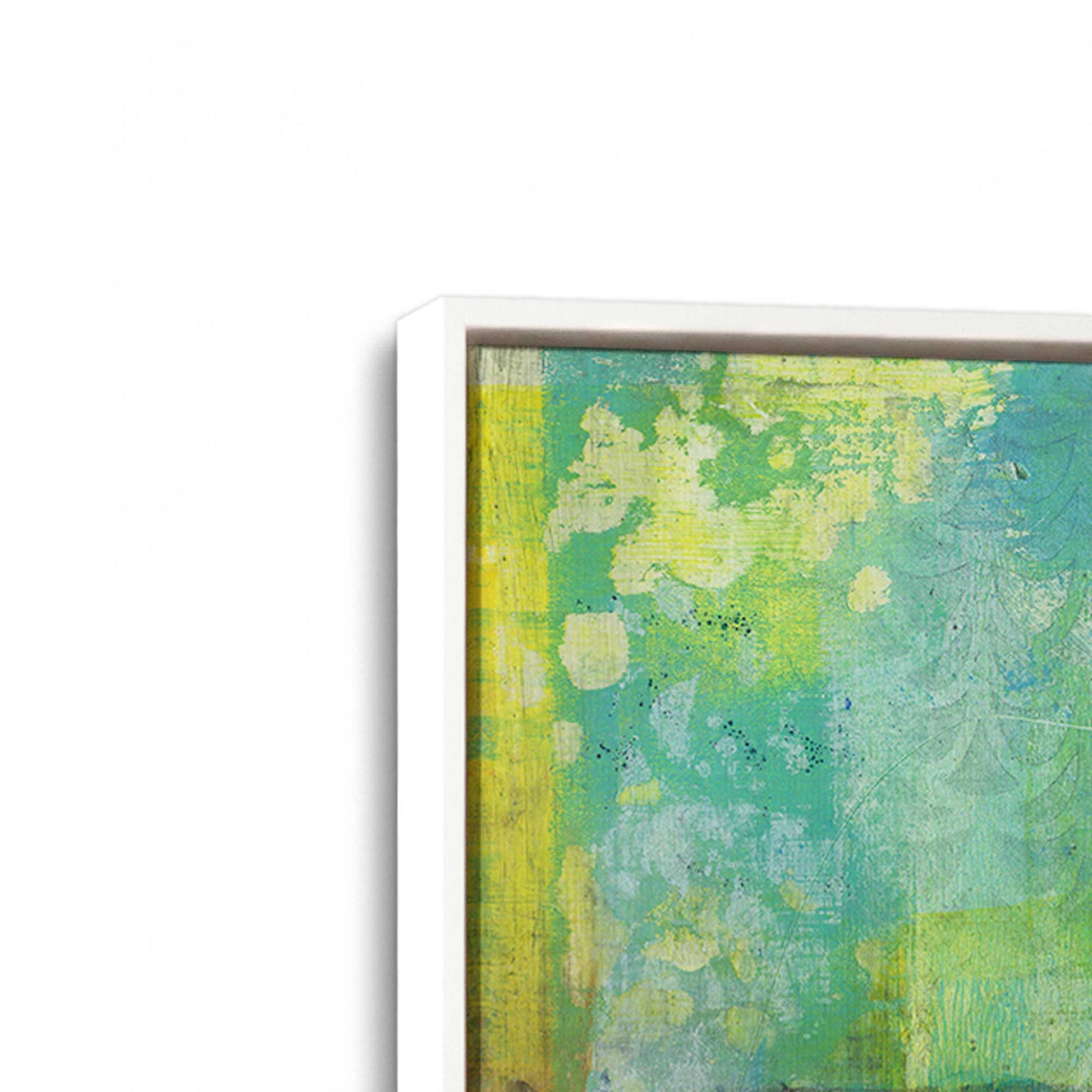 [Color:Opaque White], Picture of art in a White frame at an angle