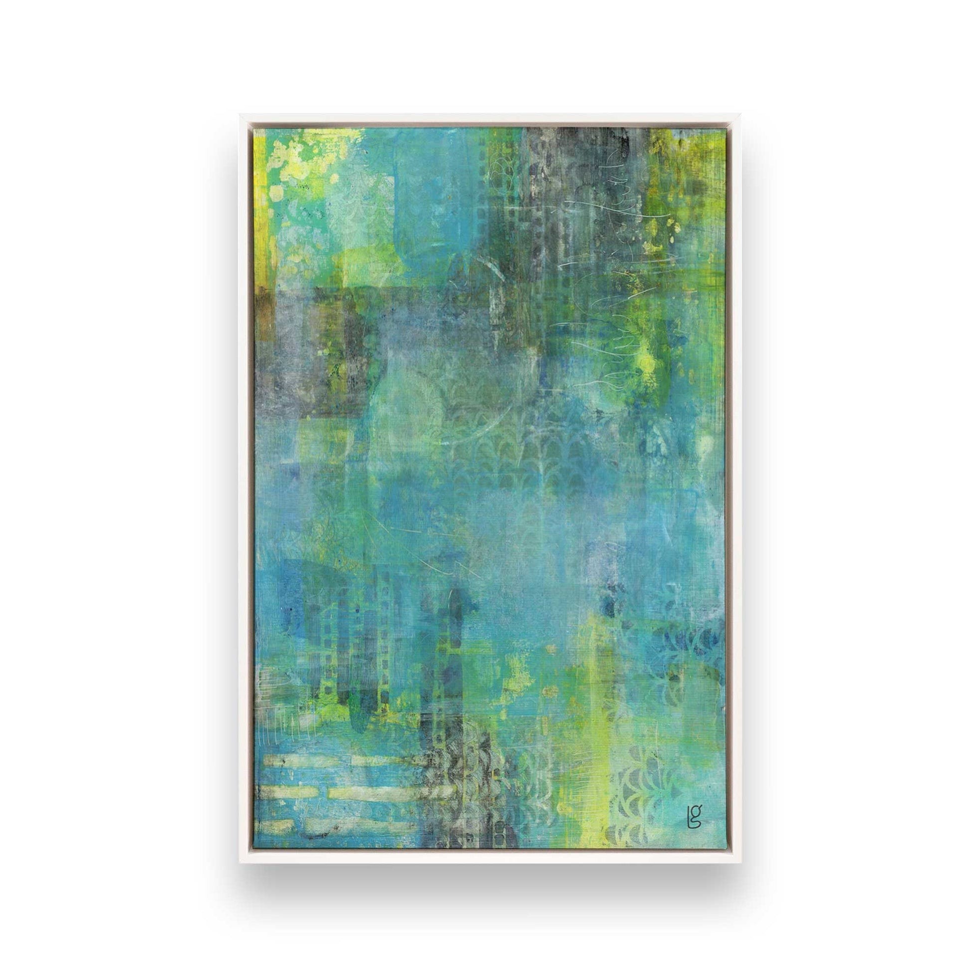 [Color:Opaque White], Picture of art in a White frame