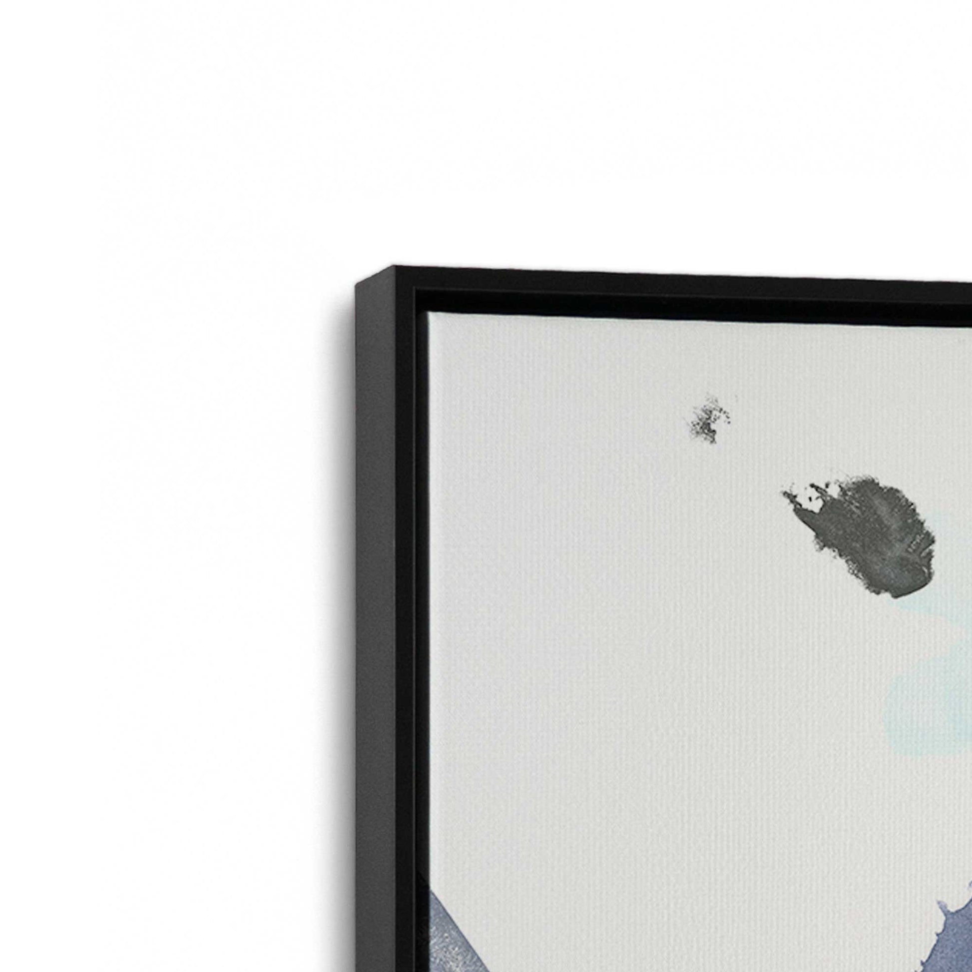 [Color:Satin Black], Picture of art in a Satin Black frame at an angle