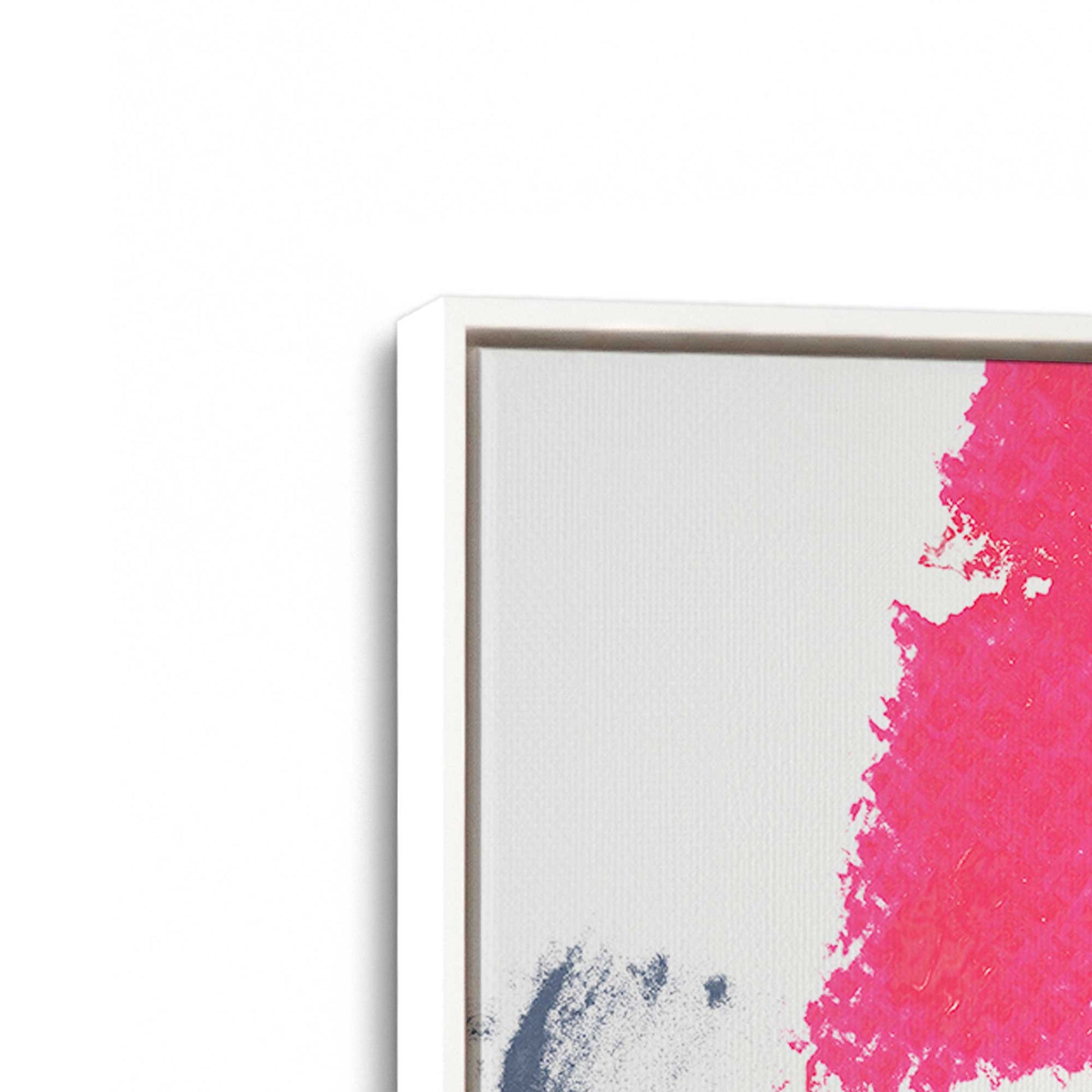 [Color:Opaque White], Picture of art in a White frame at an angle