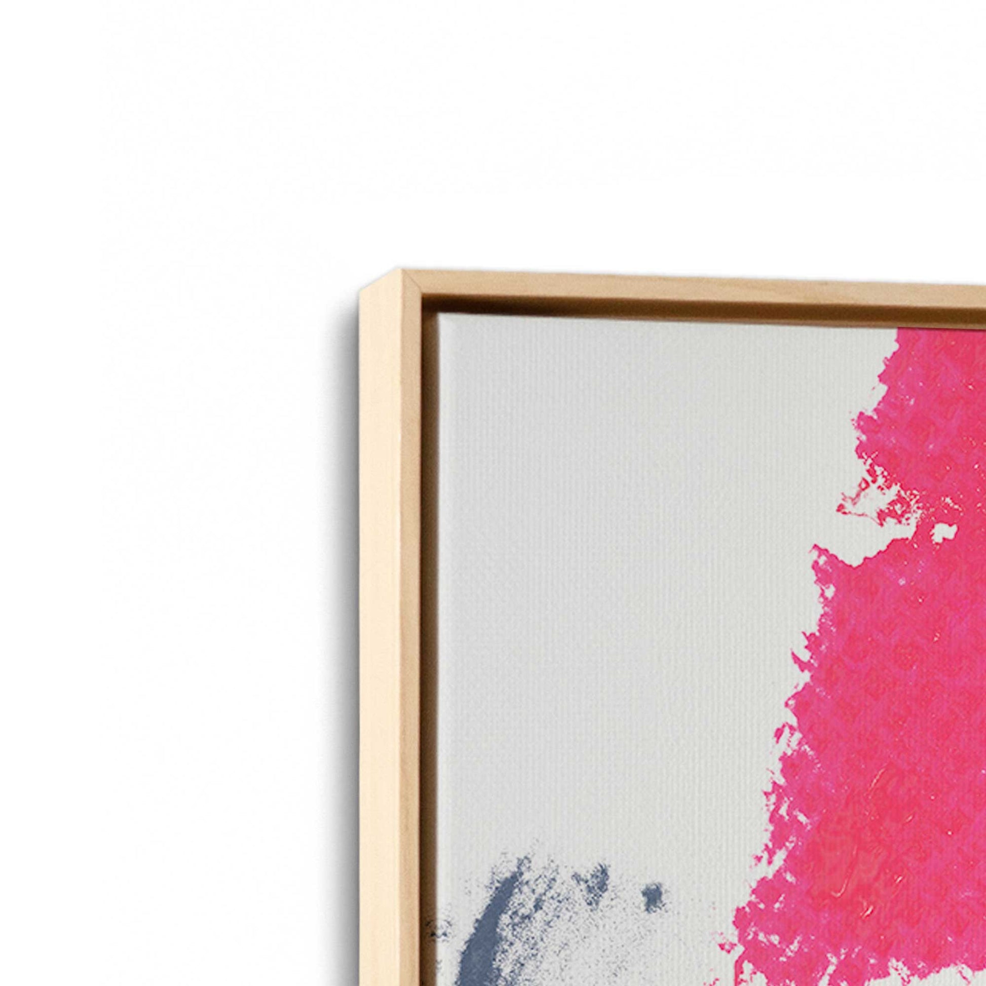 [Color:American Maple], Picture of art in a American Maple frame at an angle