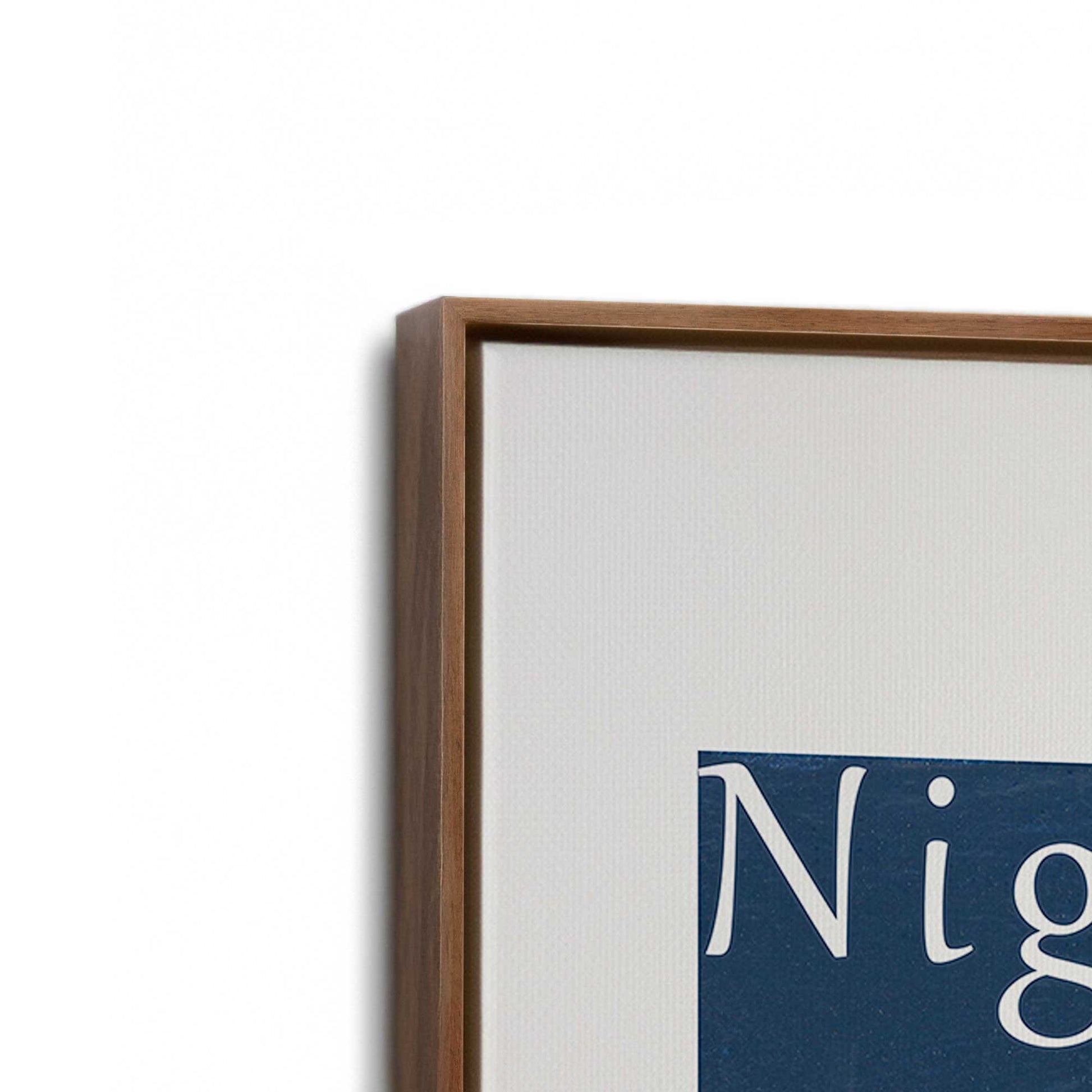 [Color:Walnut], Picture of art in a Walnut frame at an angle