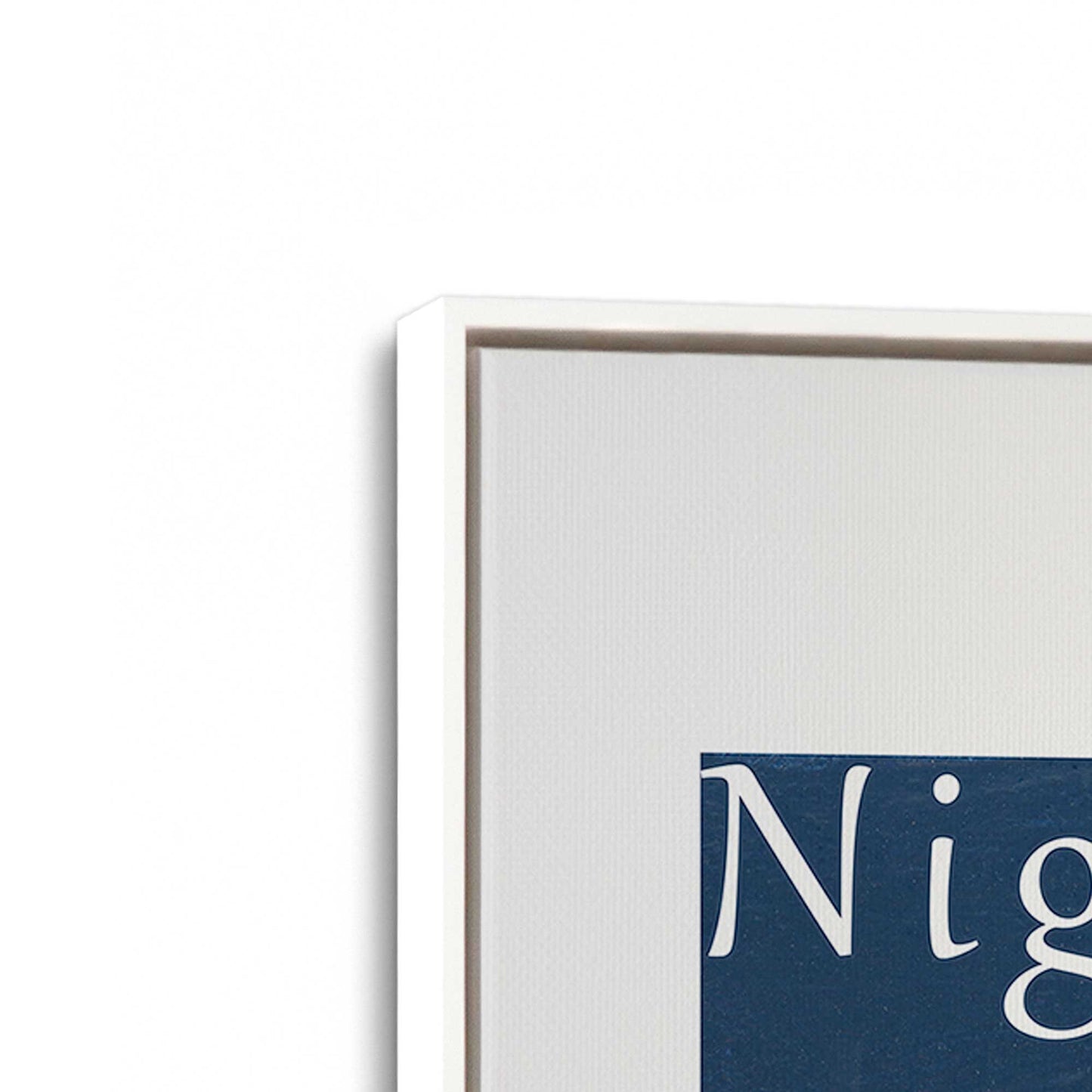 [Color:Opaque White], Picture of art in a White frame at an angle