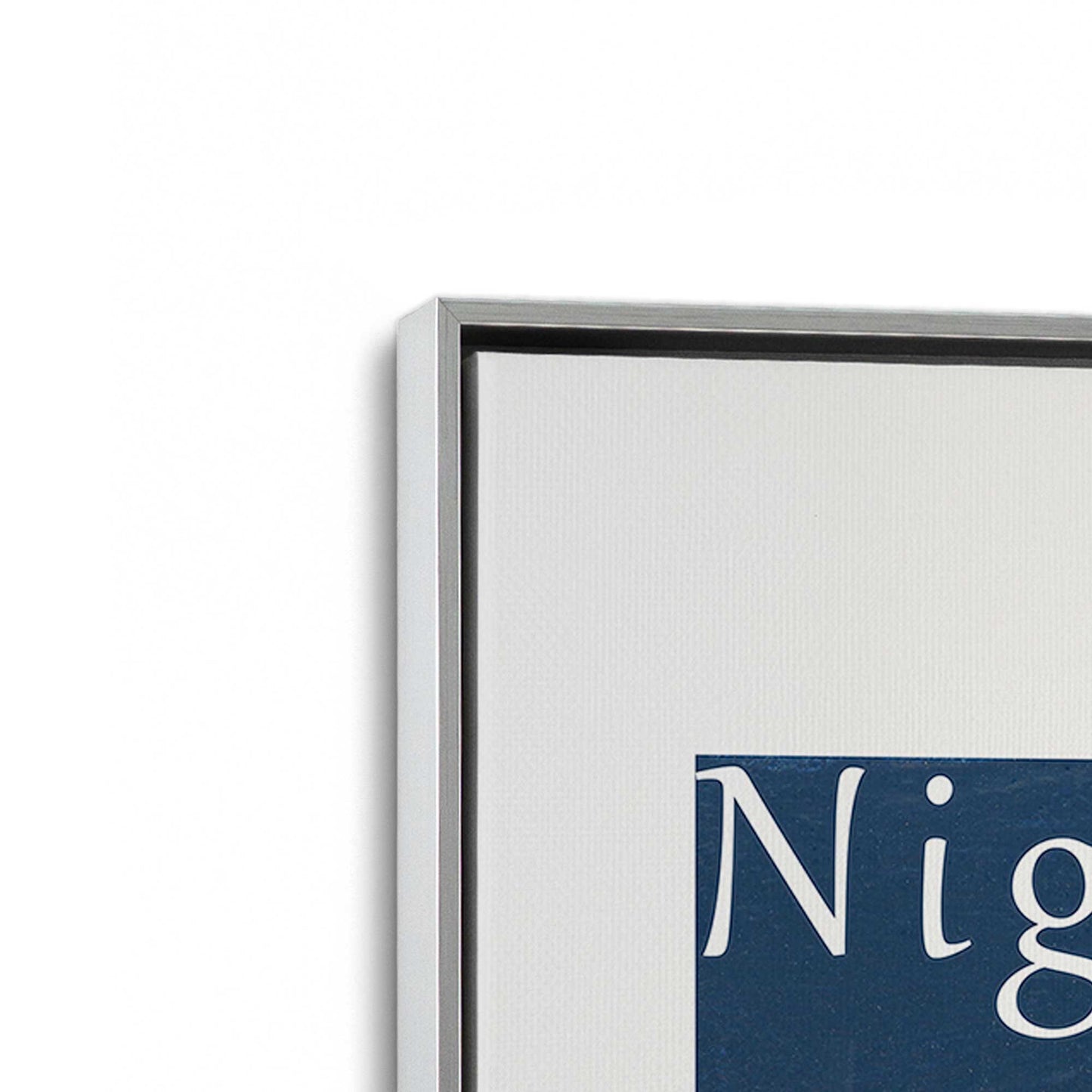 [Color:Polished Chrome], Picture of art in a Polished Chrome frame at an angle