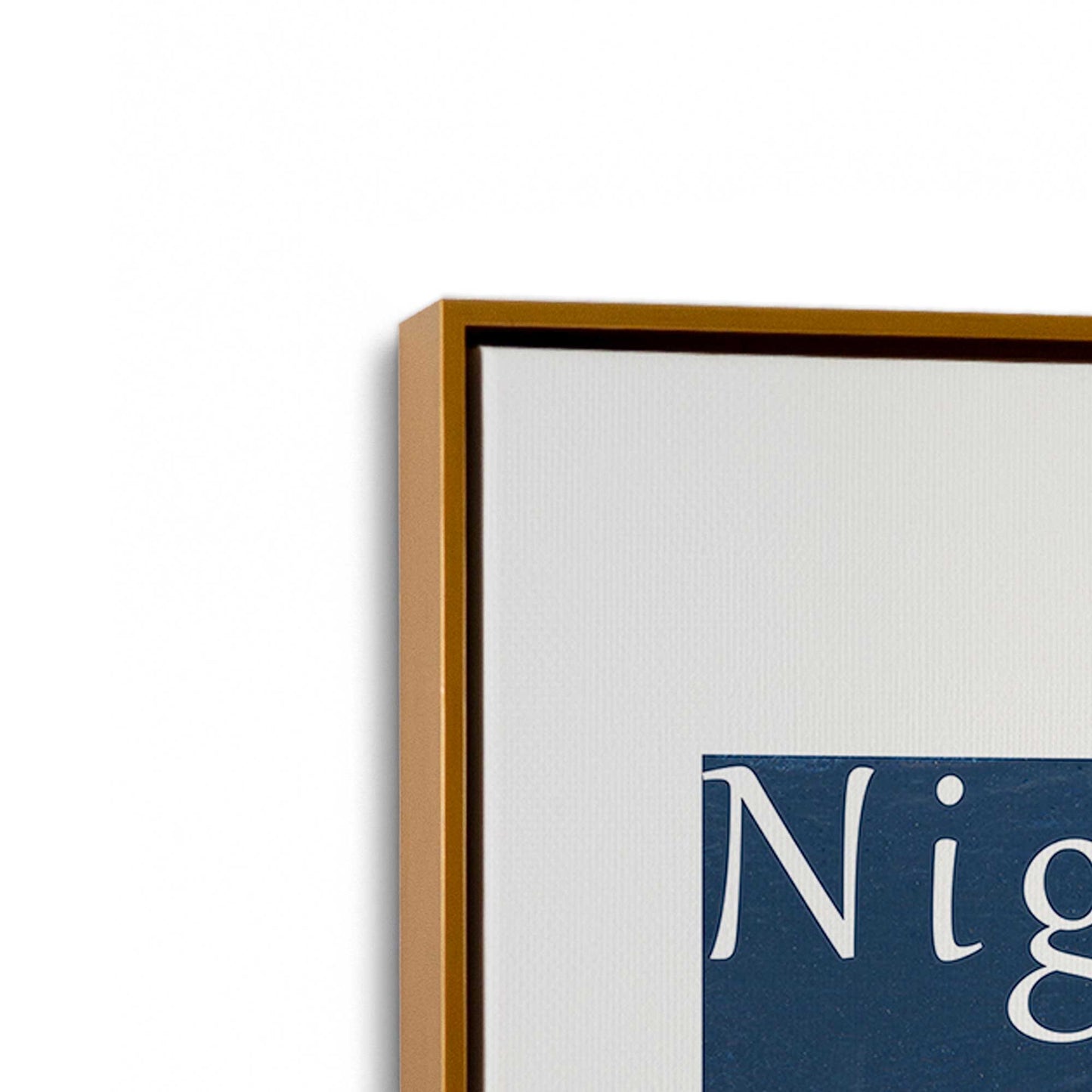 [Color:Polished Gold], Picture of art in a Polished Gold frame at an angle