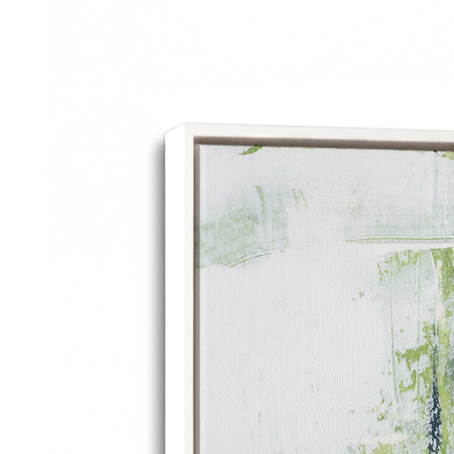 [Color:Opaque White], Picture of art in a White frame at an angle