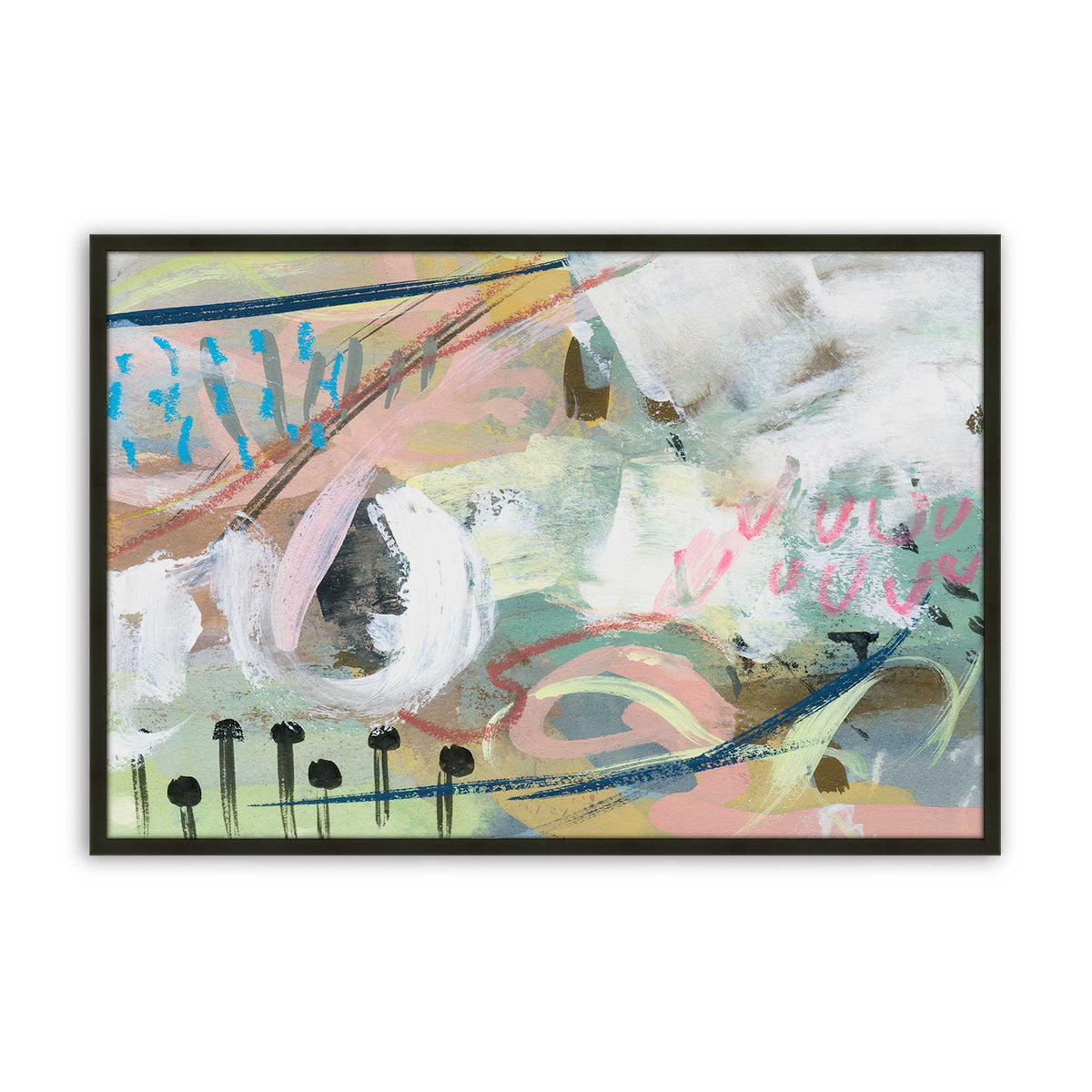 [Color:Satin Black], Picture of art in a Satin Black frame