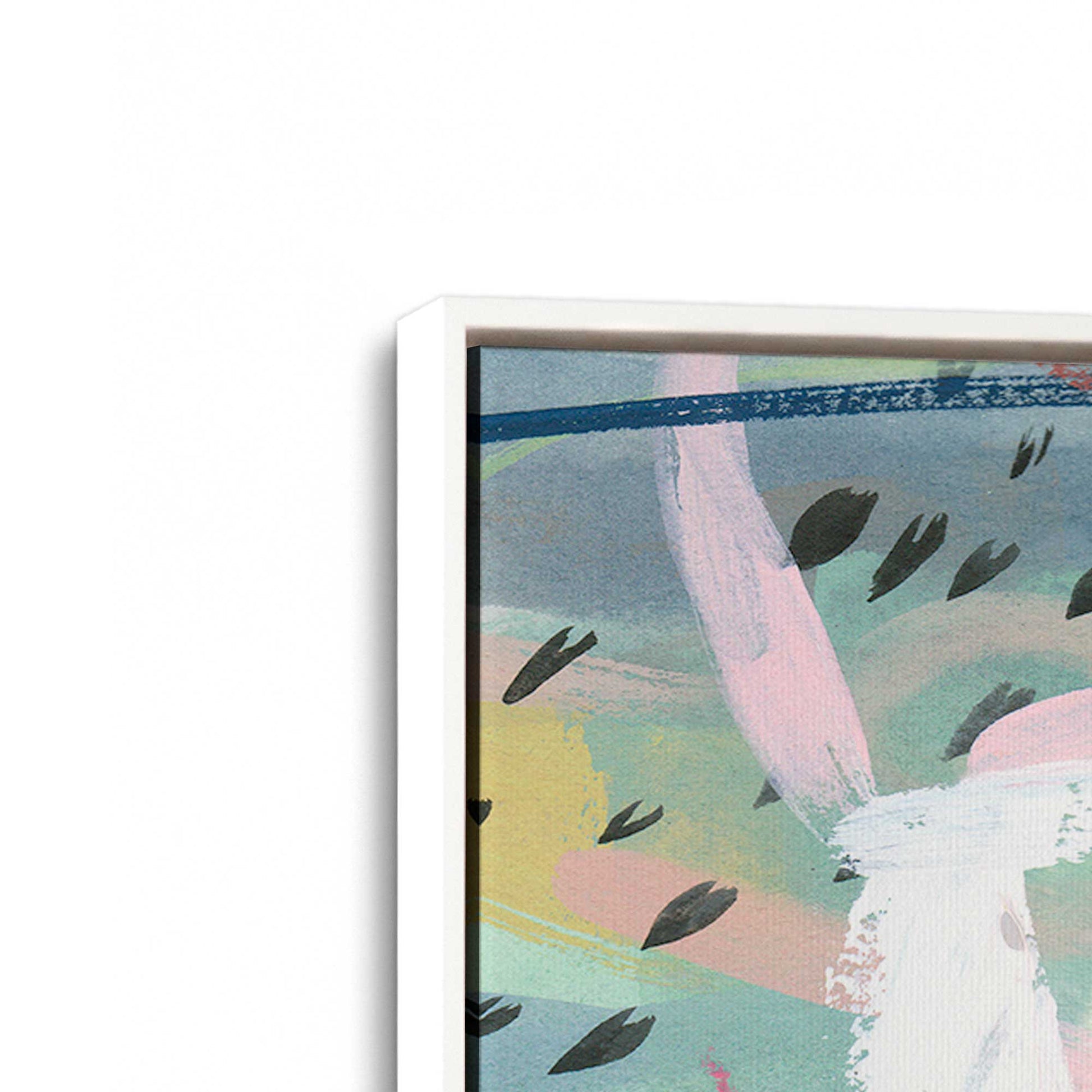 [Color:Opaque White], Picture of art in a White frame at an angle