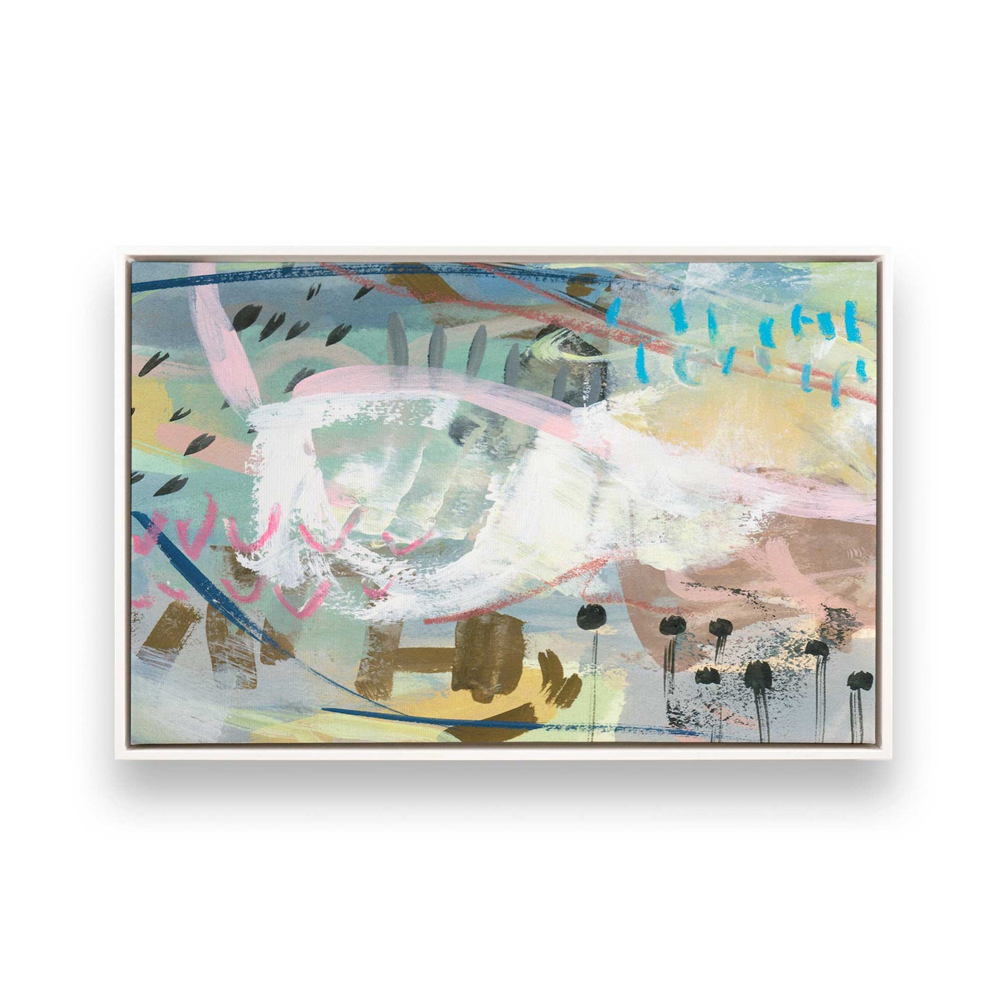 [Color:Opaque White], Picture of art in a White frame