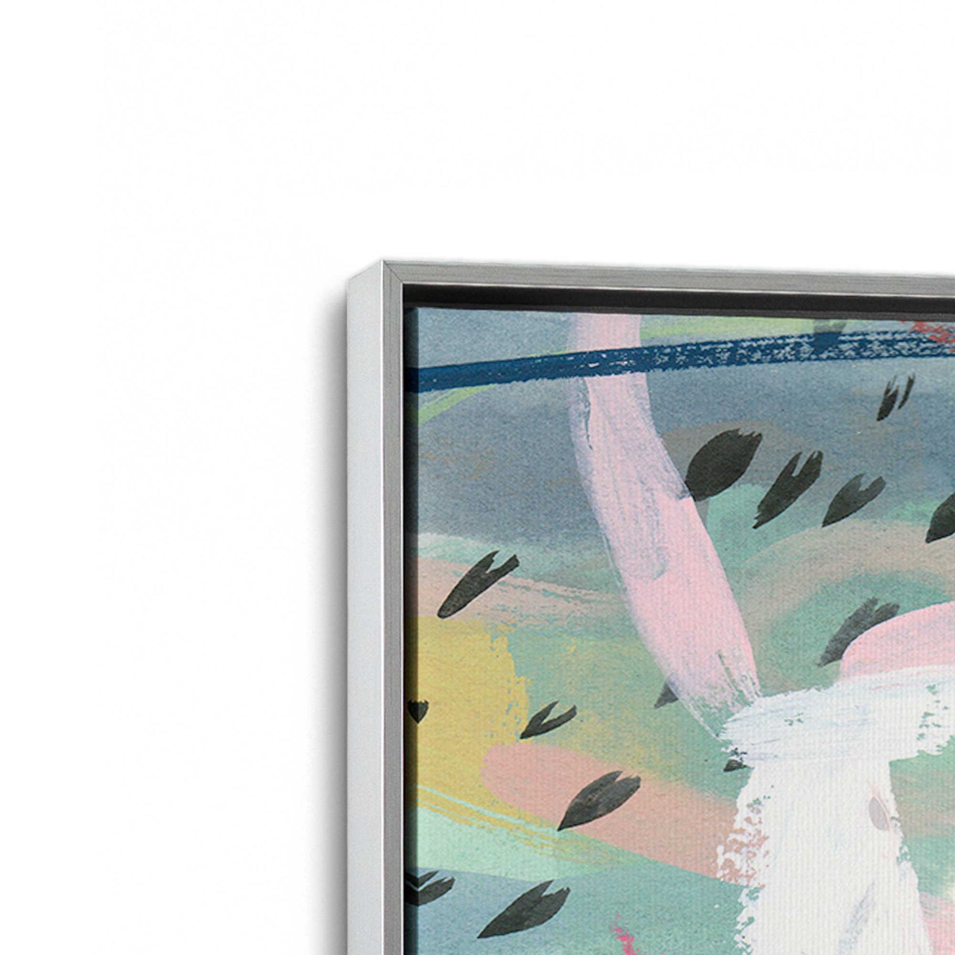 [Color:Polished Chrome], Picture of art in a Polished Chrome frame at an angle