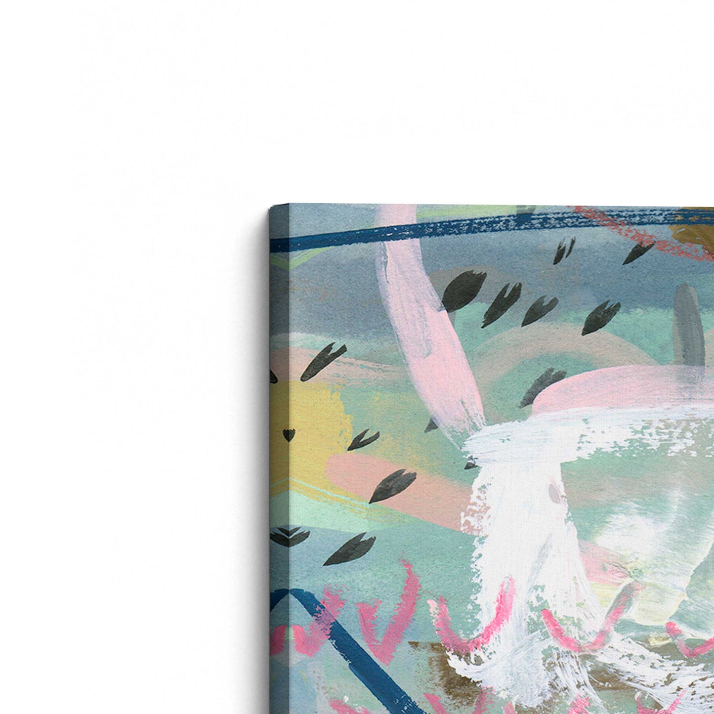 [Color:Stretched Canvas], Picture of the corner of the art