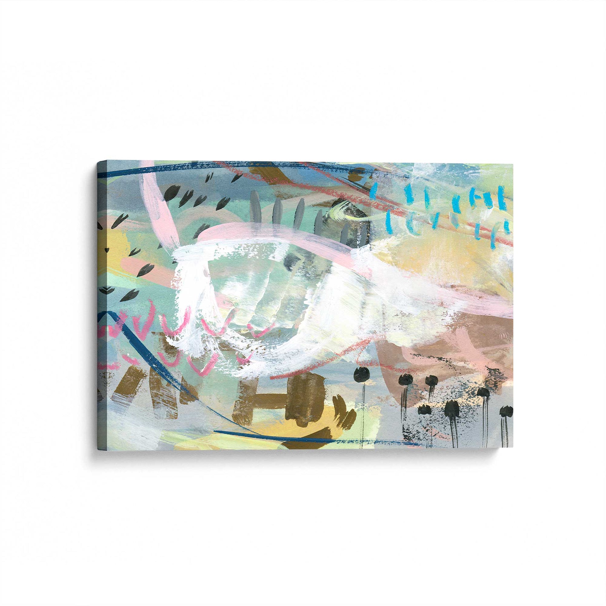 [Color:Stretched Canvas], Picture of art at an angle