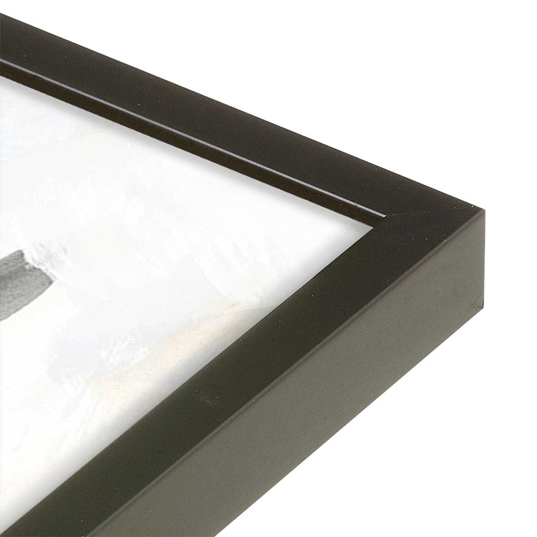 [Color:Satin Black], Picture of art in a Satin Black frame at an angle