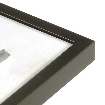 [Color:Satin Black], Picture of art in a Satin Black frame at an angle