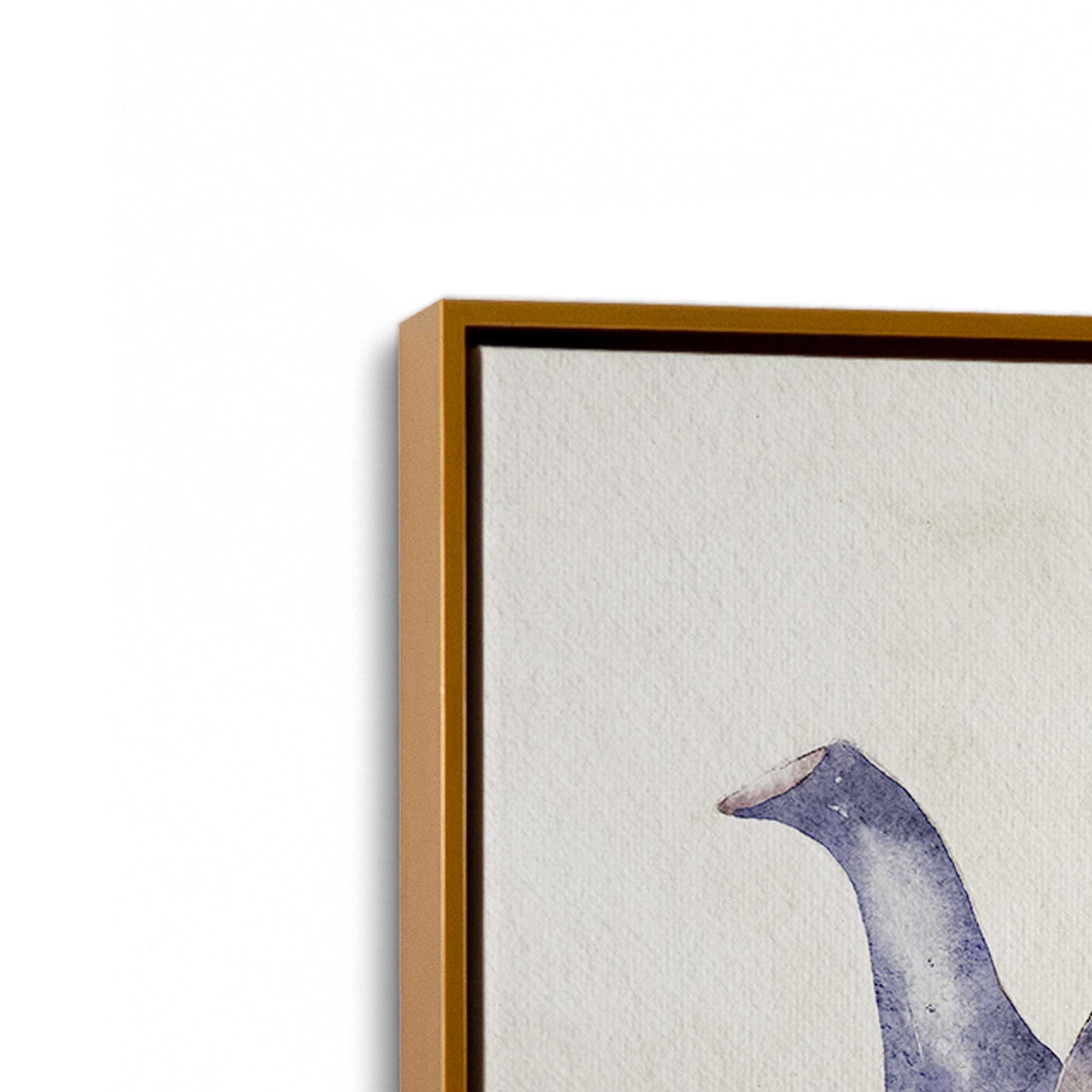 [Color:Polished Gold], Picture of art in a Polished Gold frame at an angle