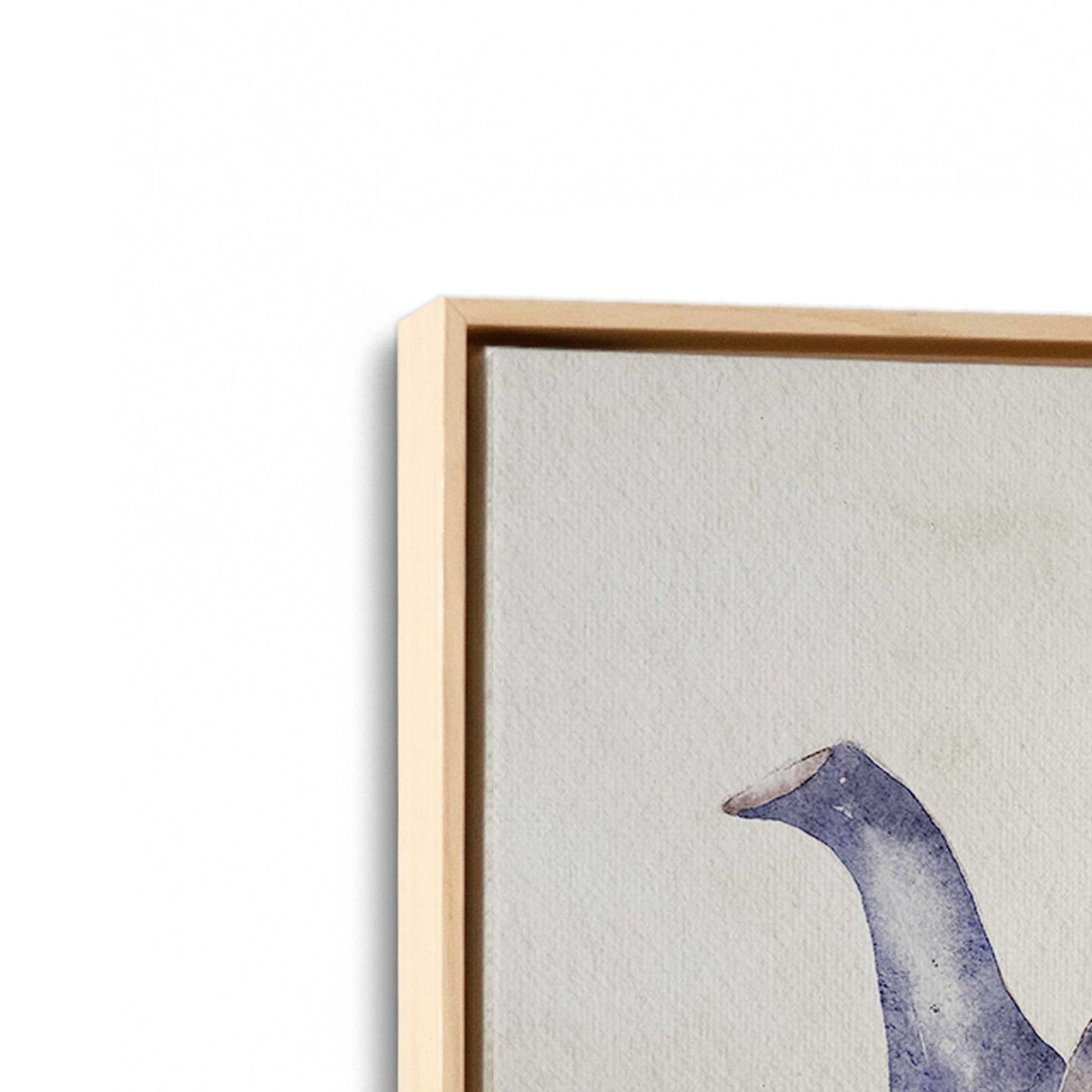 [Color:American Maple], Picture of art in a American Maple frame at an angle