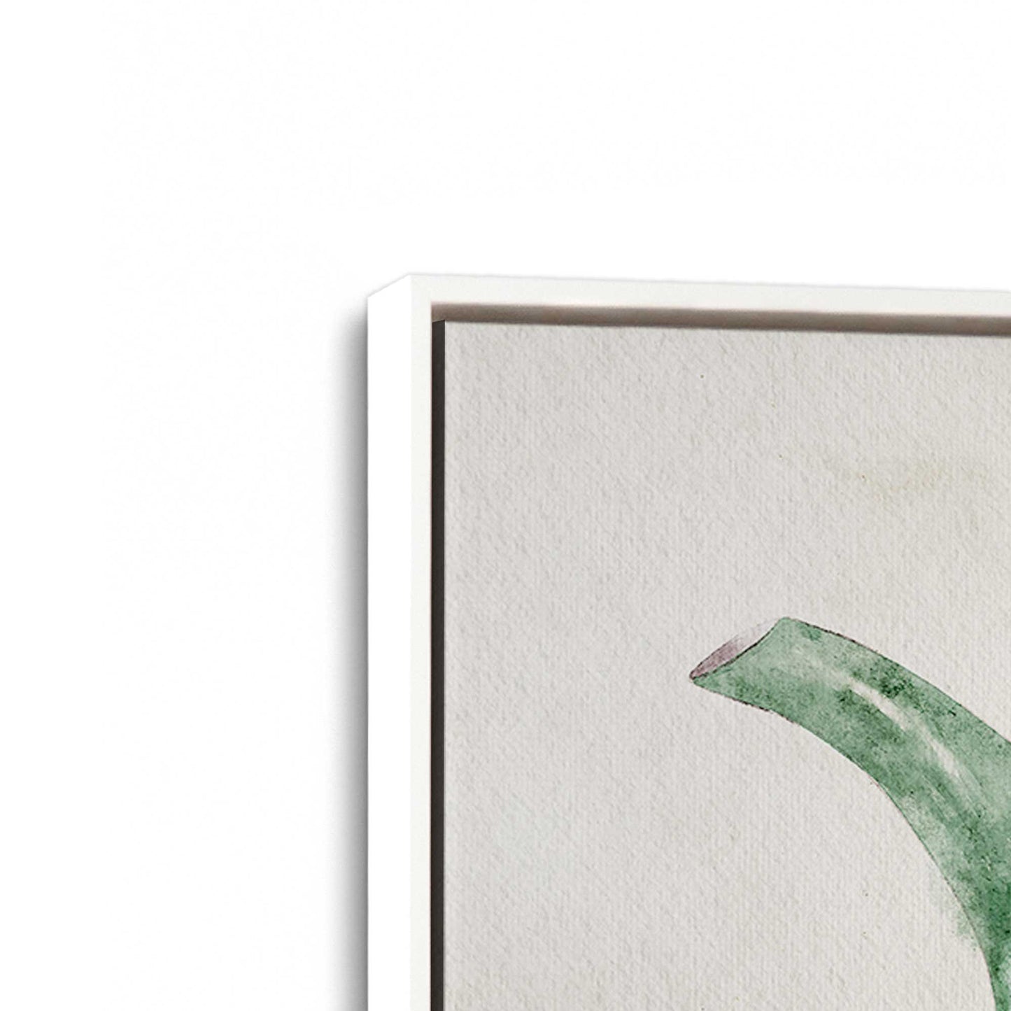 [Color:Opaque White], Picture of art in a White frame at an angle