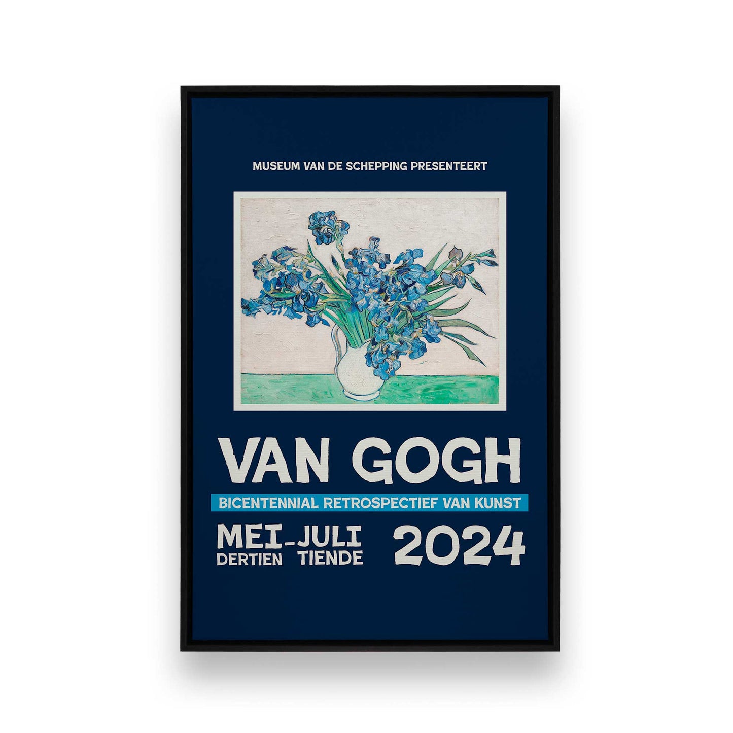 [Color:Satin Black], Picture of art in a Satin Black frame