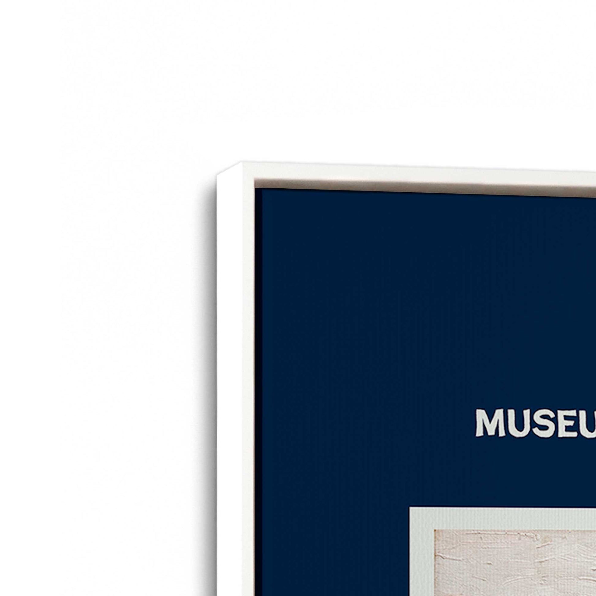 [Color:Opaque White], Picture of art in a White frame at an angle