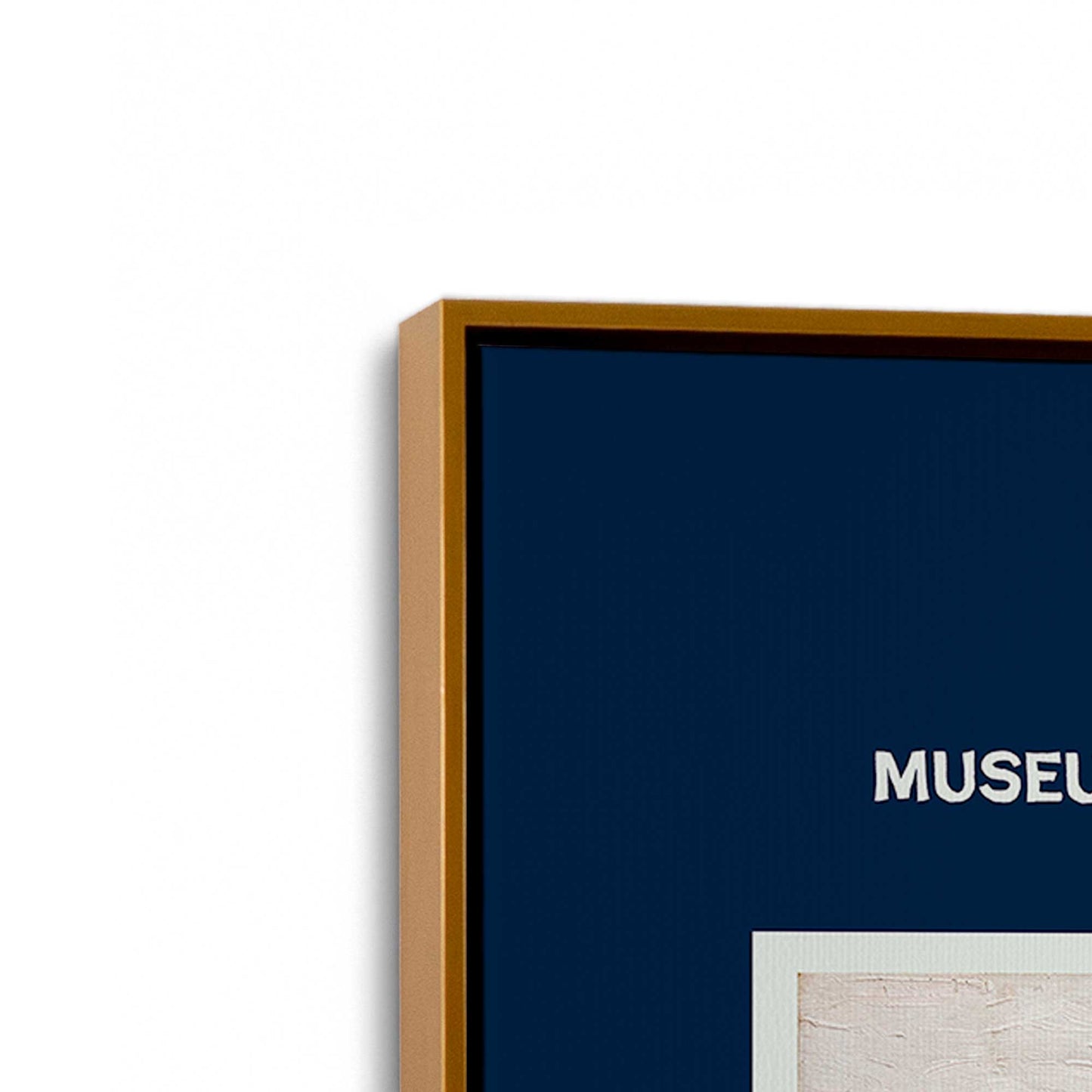 [Color:Polished Gold], Picture of art in a Polished Gold frame at an angle