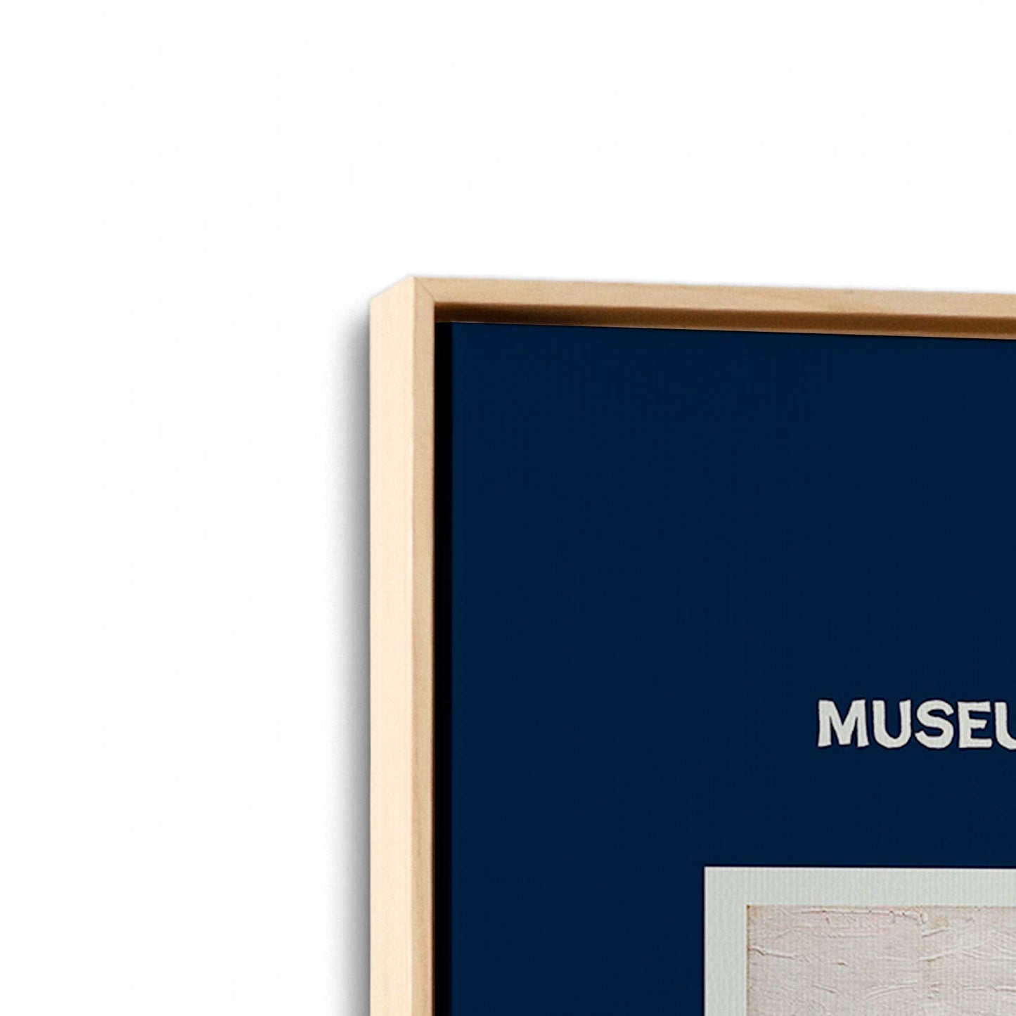 [Color:American Maple], Picture of art in a American Maple frame at an angle