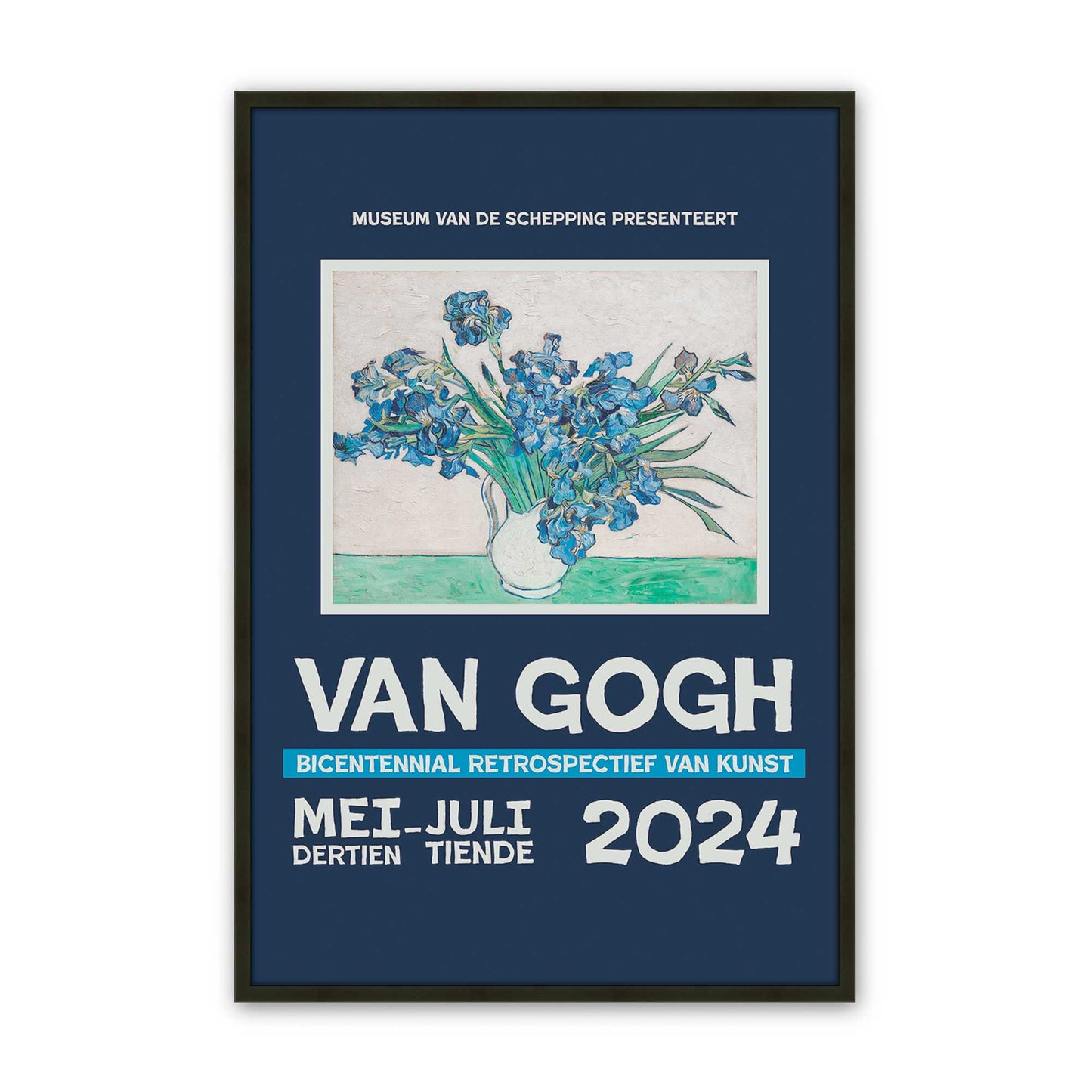 [Color:Satin Black], Picture of art in a Satin Black frame